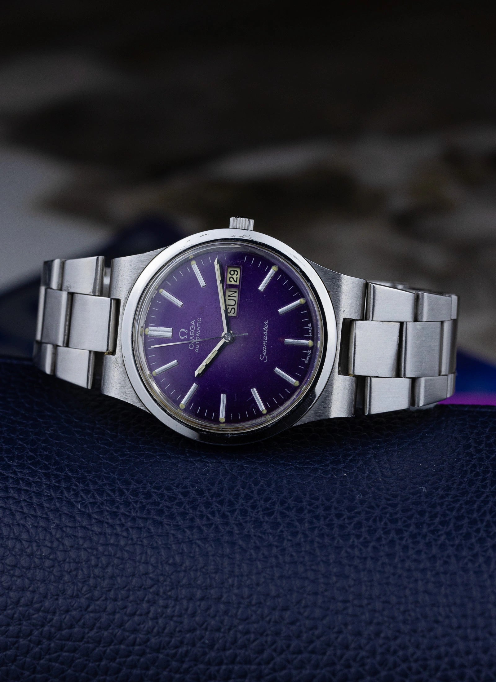 1970s Omega Seamaster Purple Dial