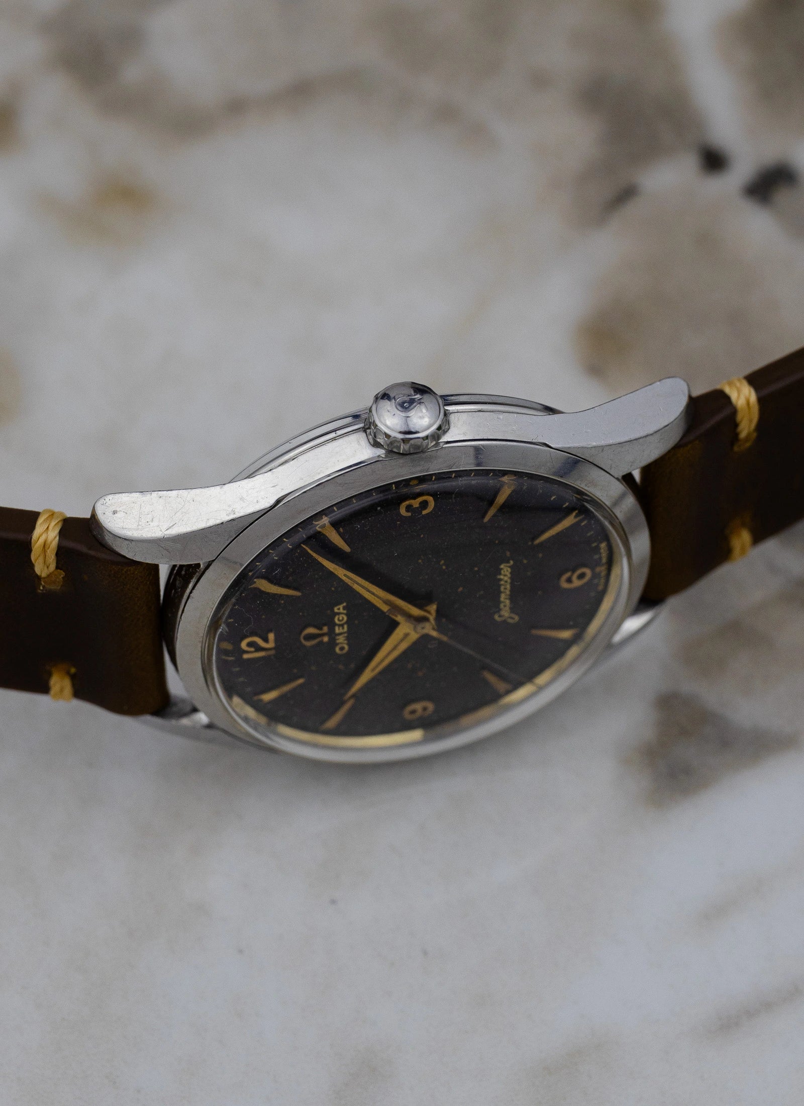 1957 Omega Seamaster Black Gilt Stardust 2938 cal. 284
