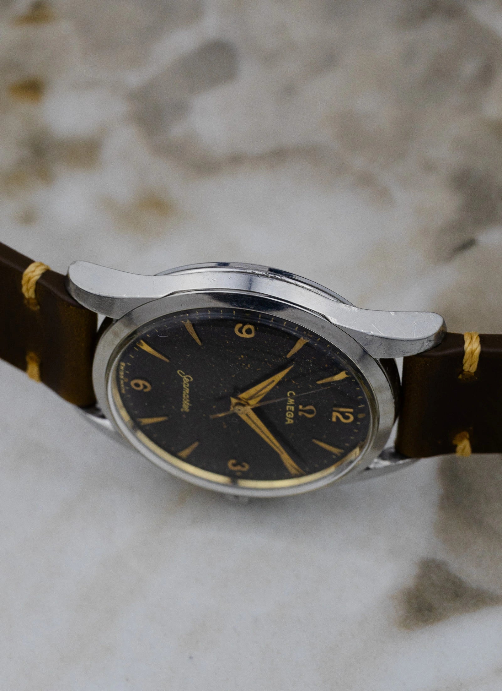 1957 Omega Seamaster Black Gilt Stardust 2938 cal. 284