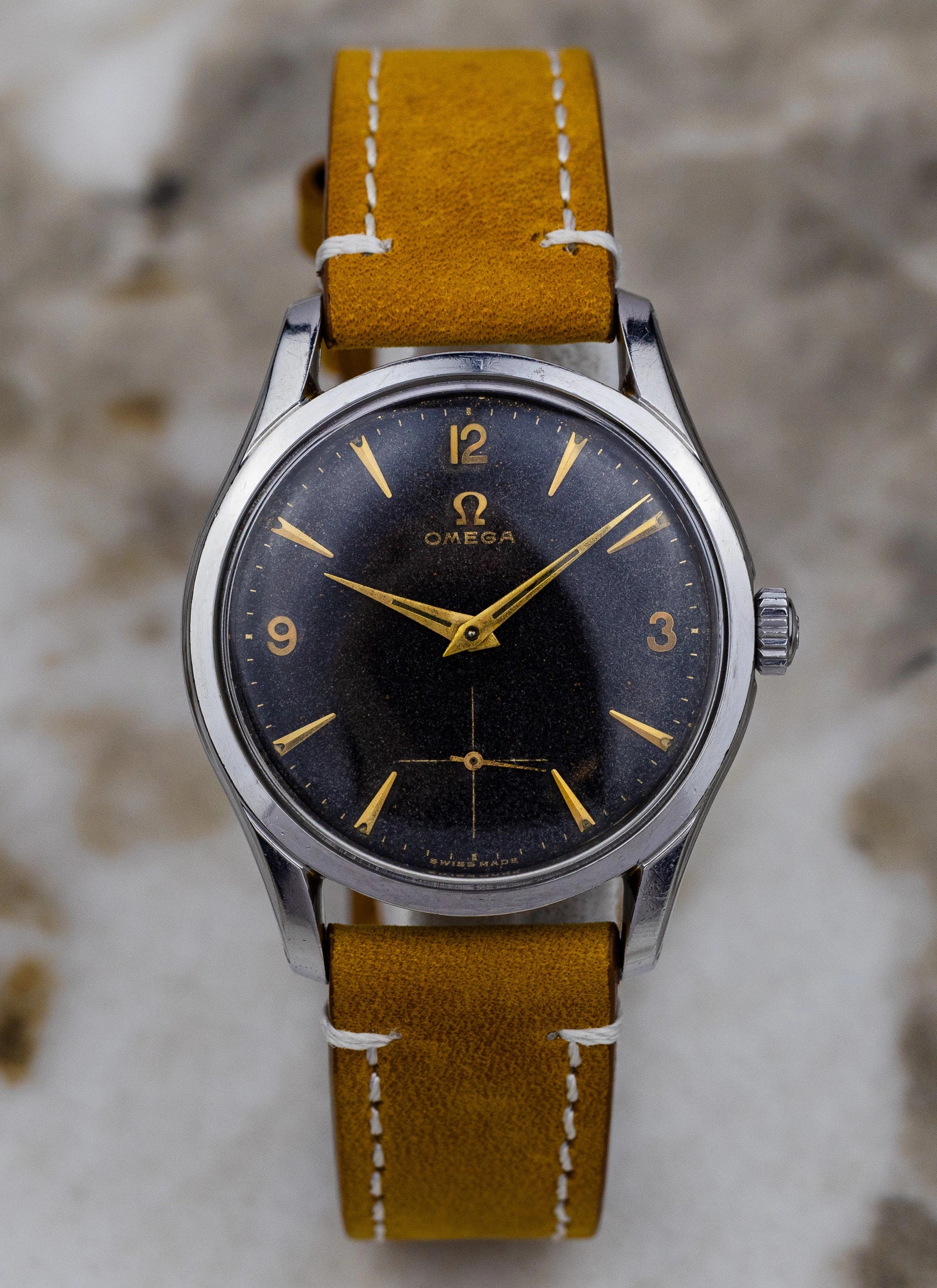 1954 Omega Seamaster Jumbo Black Gilt Stardust 2639-14 Cal. 266