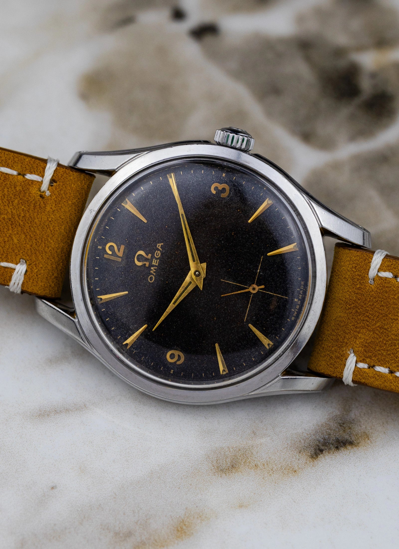 1954 Omega Seamaster Jumbo Black Gilt Stardust 2639-14 Cal. 266
