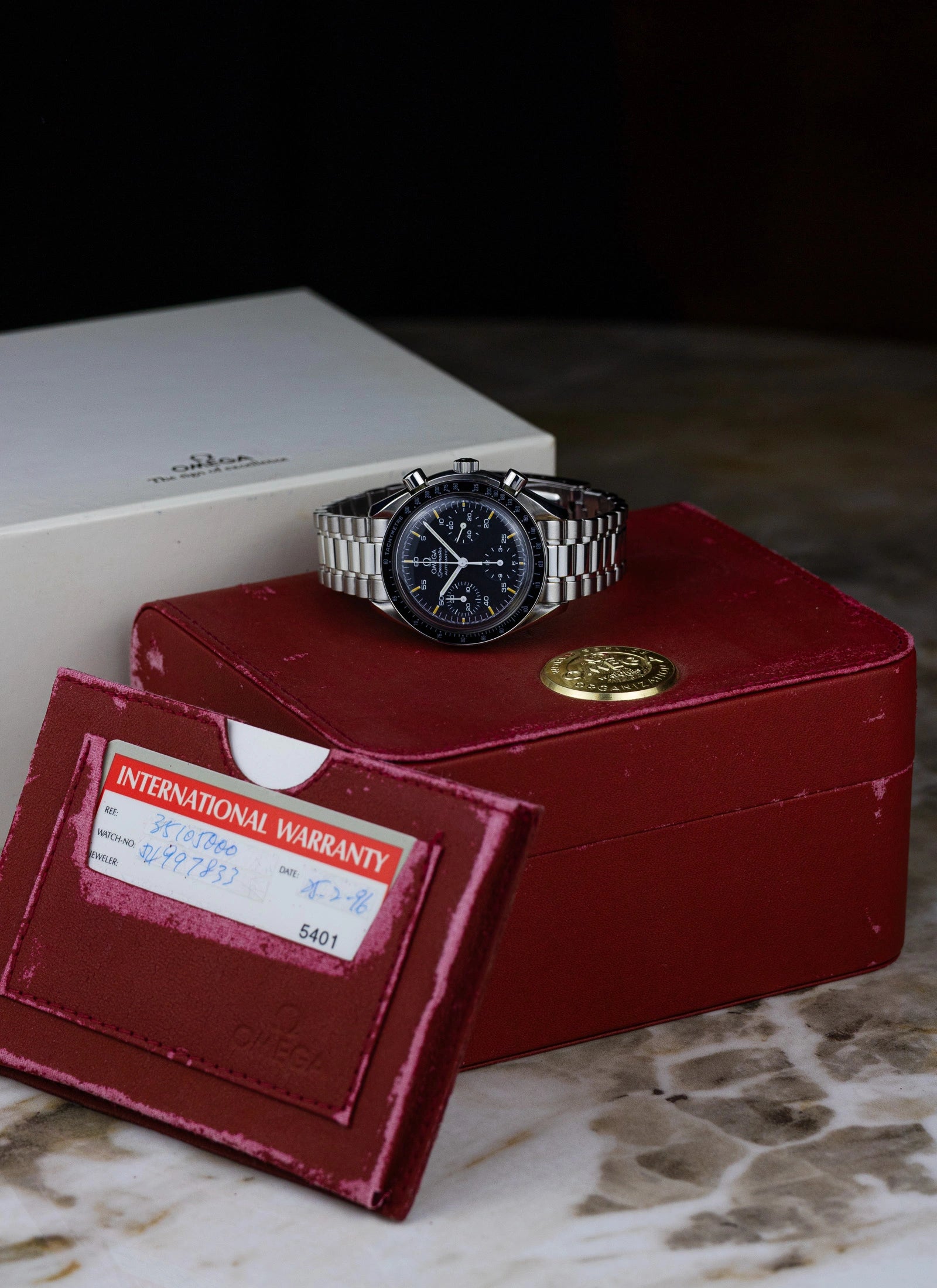 1996 Omega Speedmaster Reduced 3510.50.00 Full Set