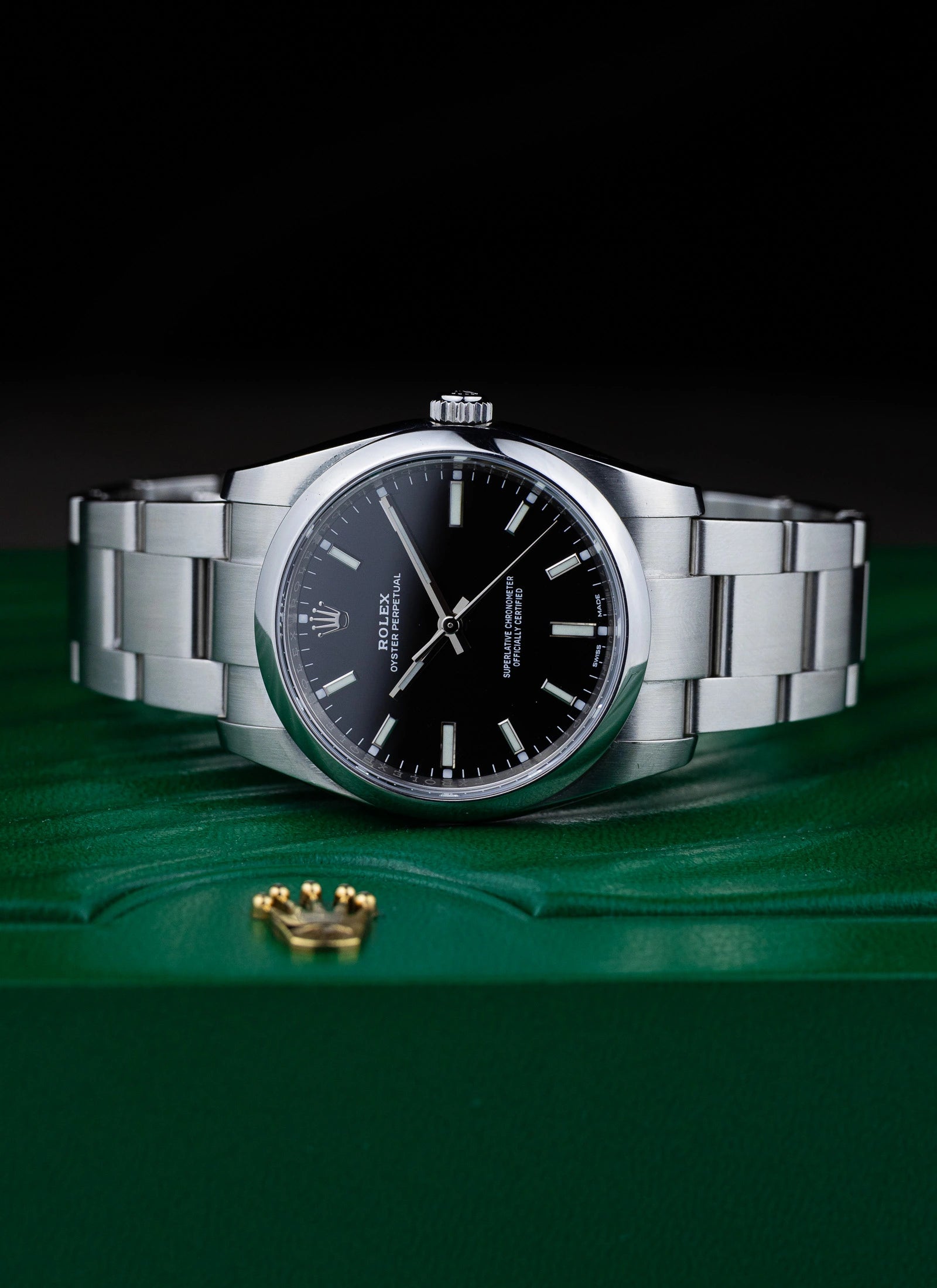 2010s Rolex Oyster Perpetual Black Dial 114200 Box