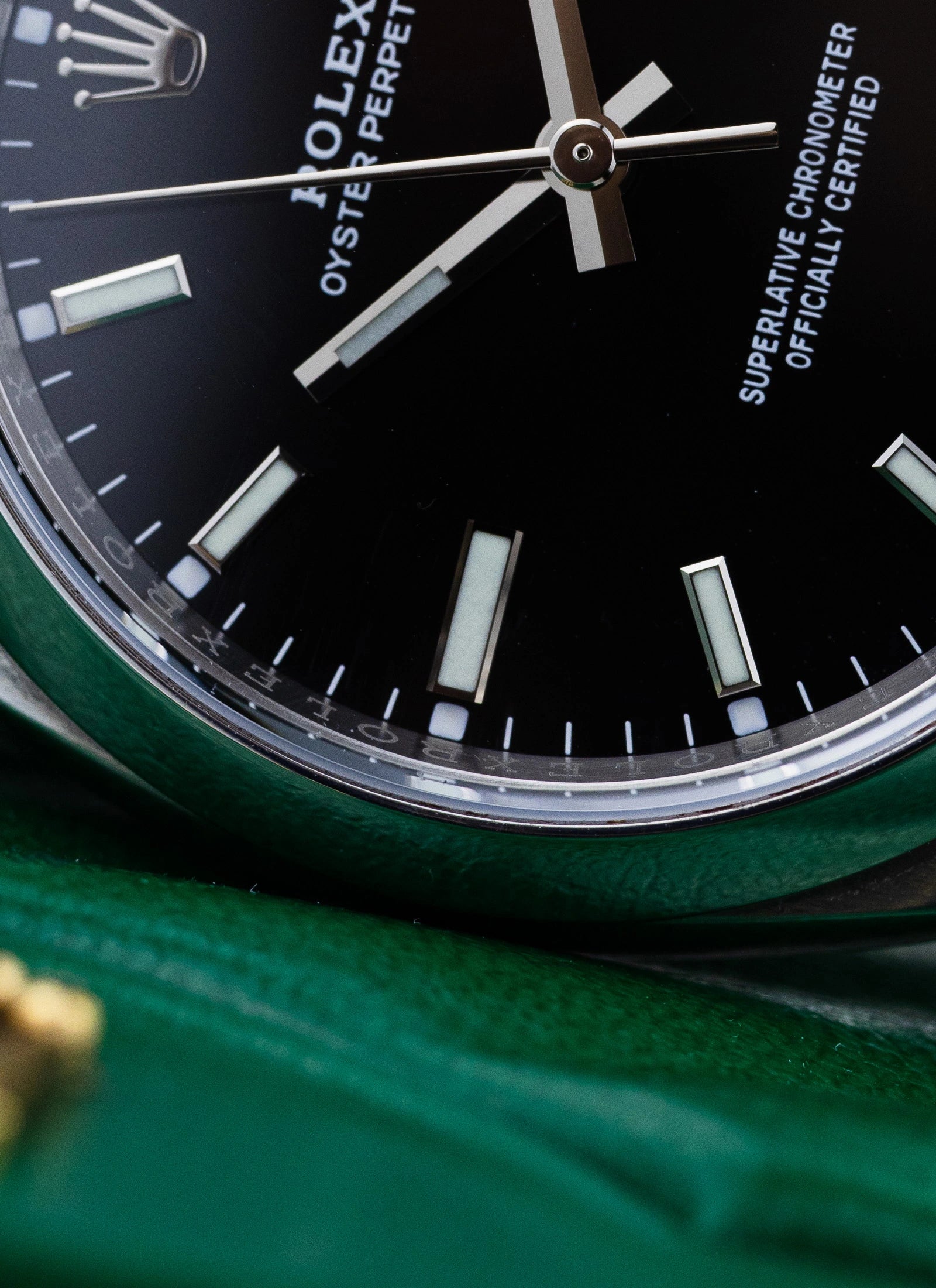 2010s Rolex Oyster Perpetual Black Dial 114200 Box