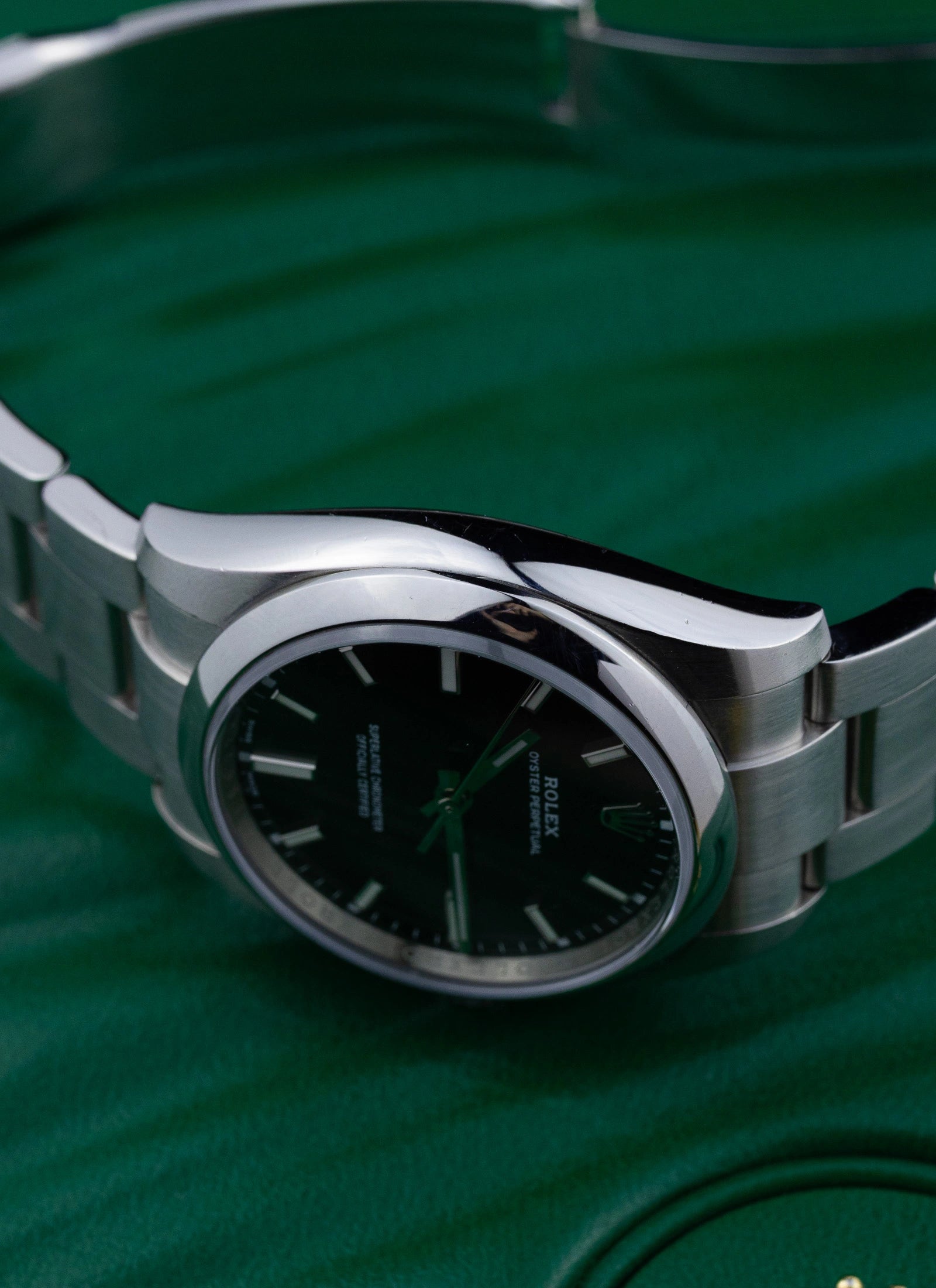 2010s Rolex Oyster Perpetual Black Dial 114200 Box