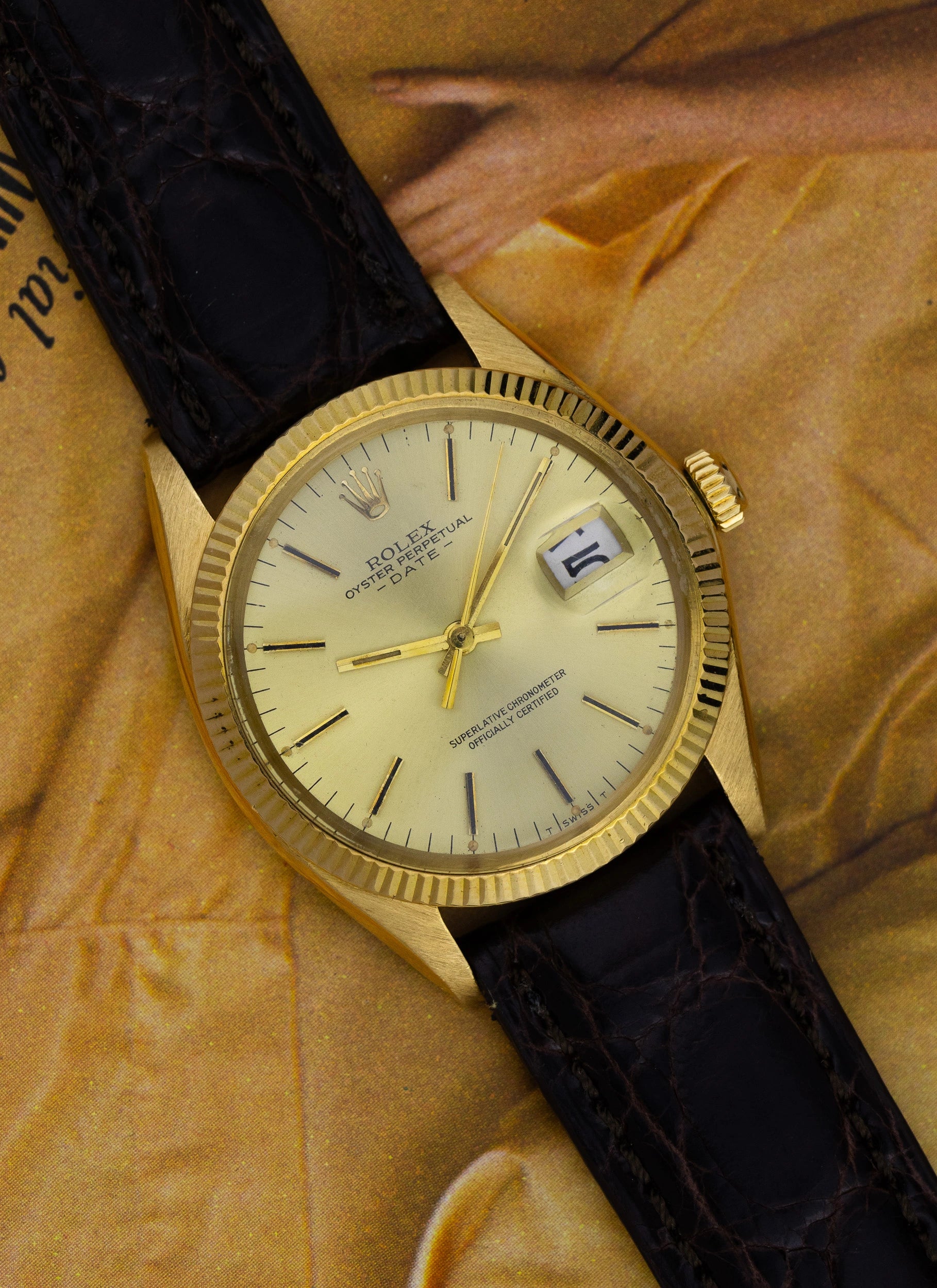 1970 18K Rolex Oyster Perpetual 1503 Box