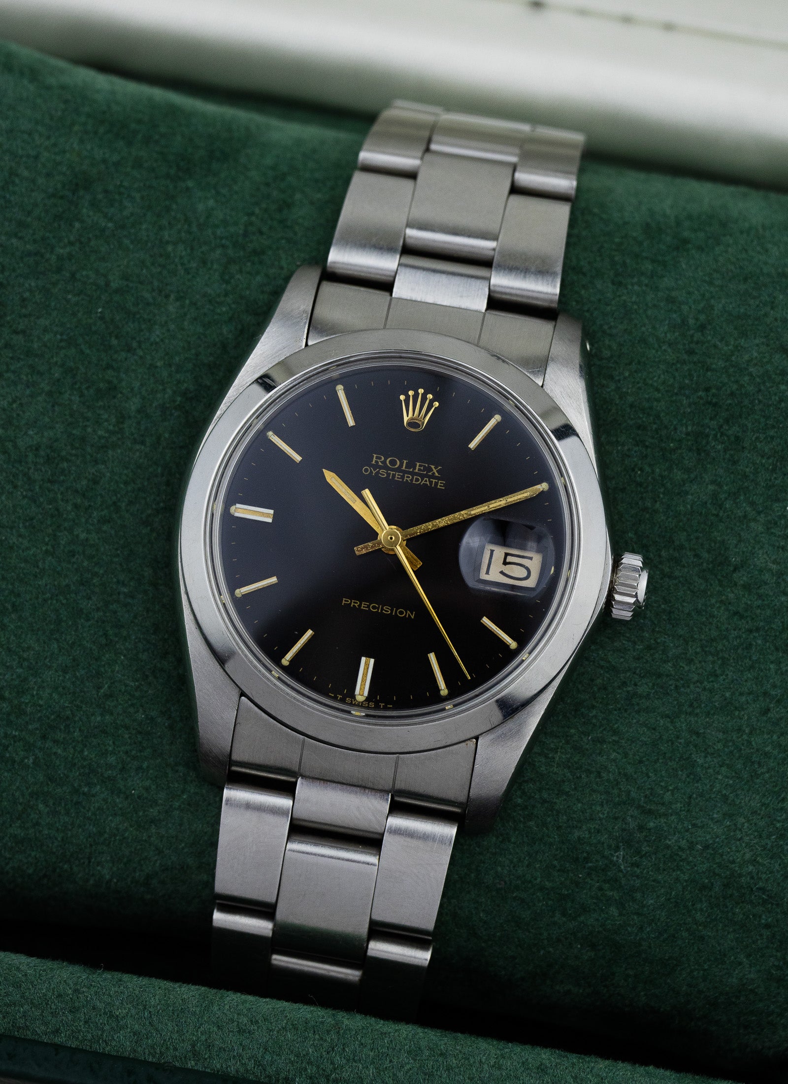 1984 Rolex Oyster Date Precision Black Dial 6694 Serviced
