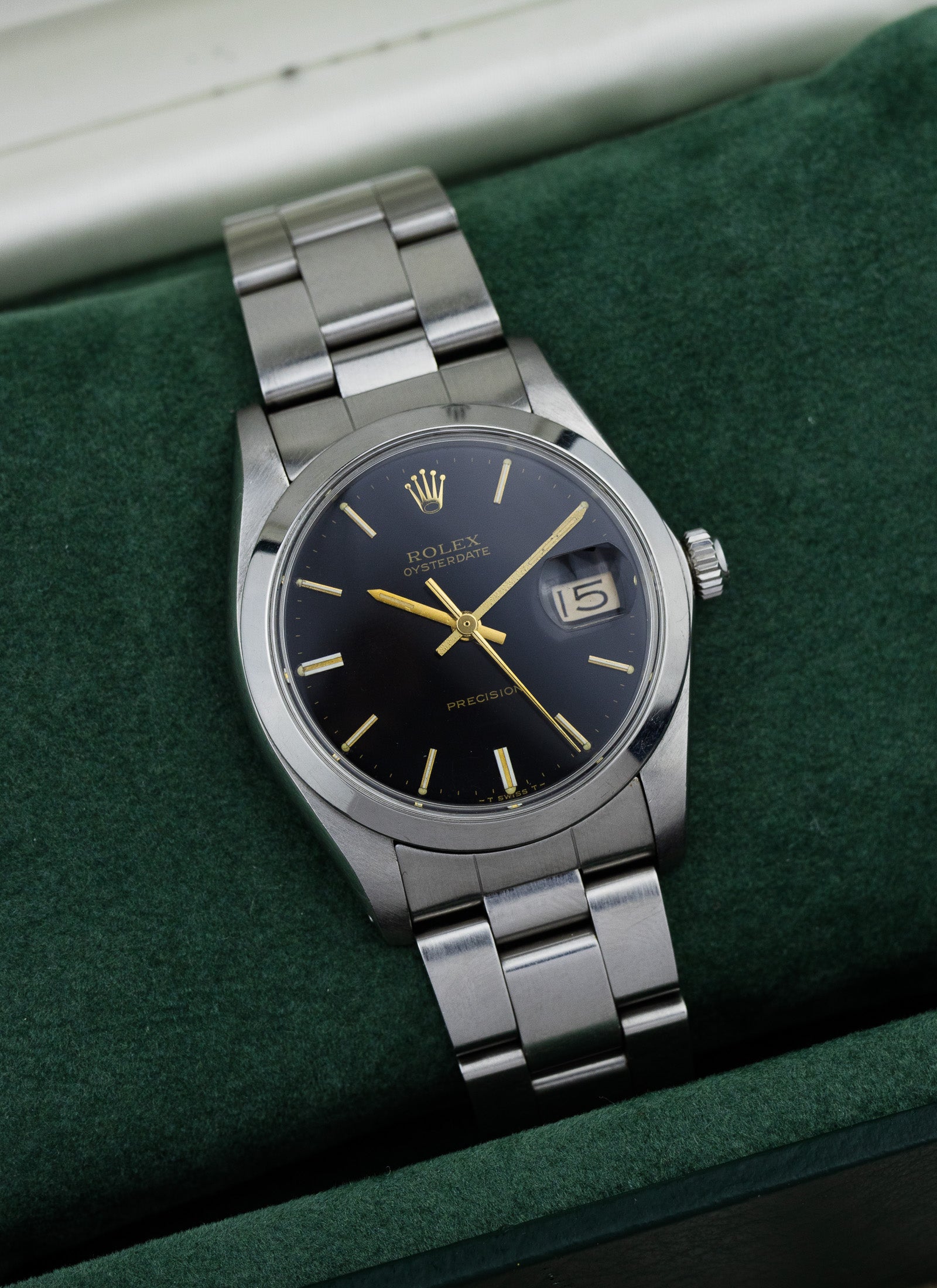 1984 Rolex Oyster Date Precision Black Dial 6694 Serviced