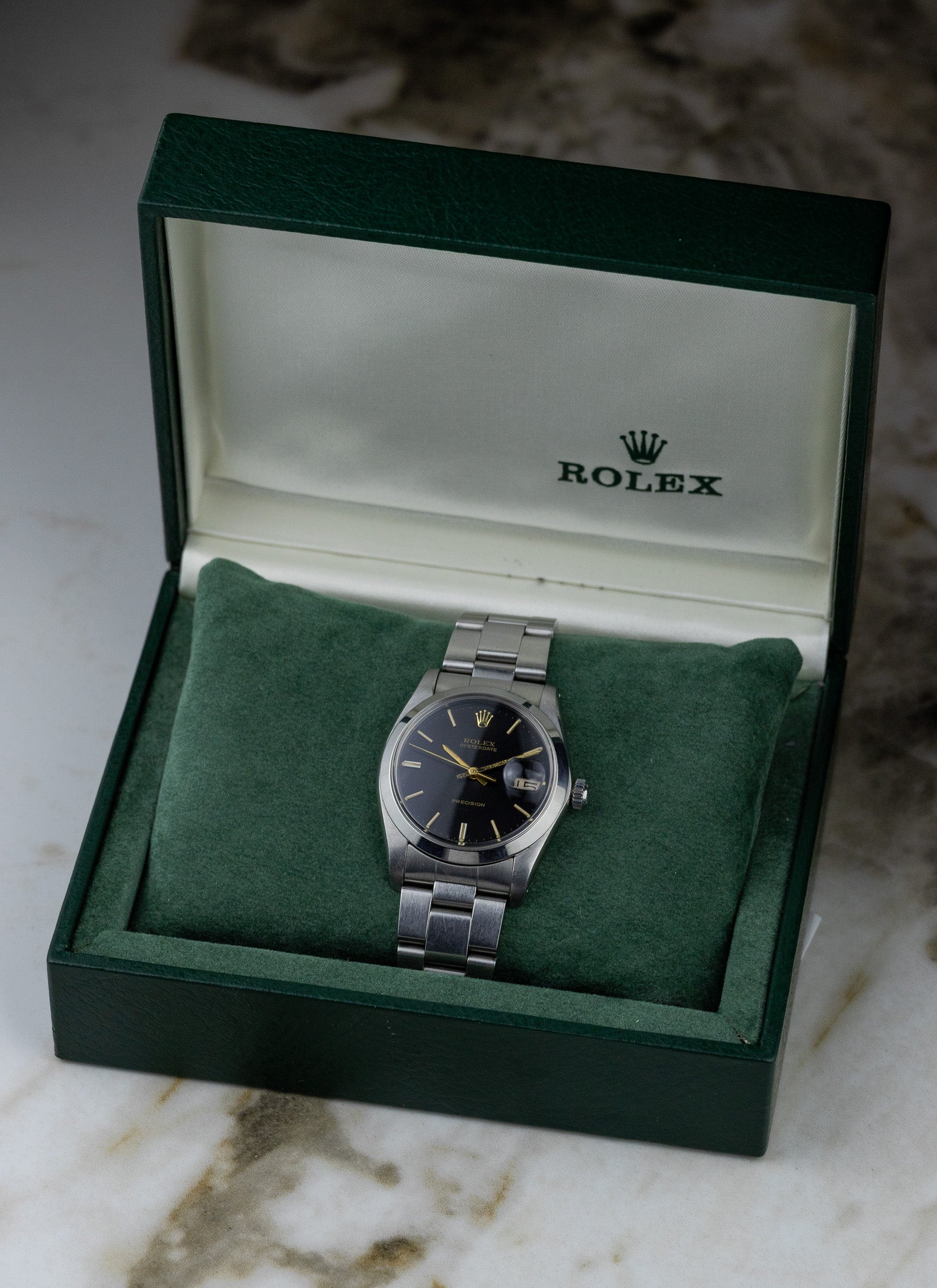 1984 Rolex Oyster Date Precision Black Dial 6694 Serviced