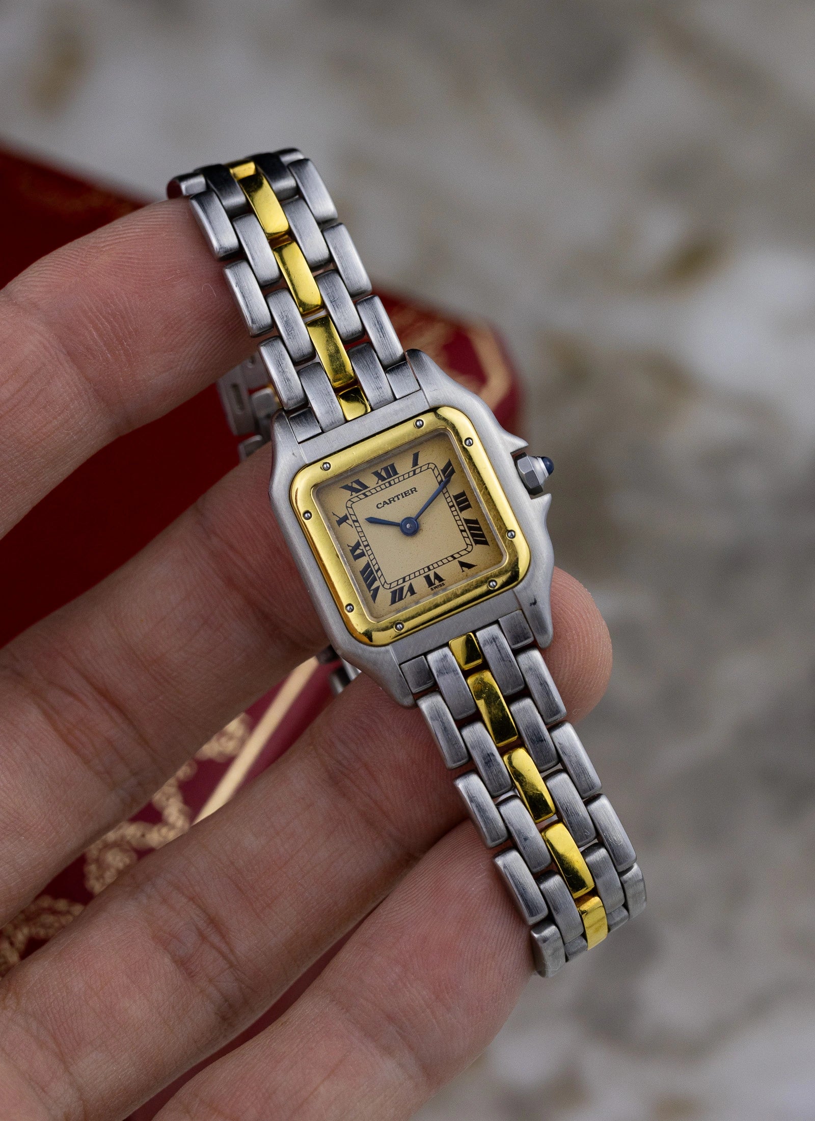 1990s Cartier Panthere Mini Cream Dial