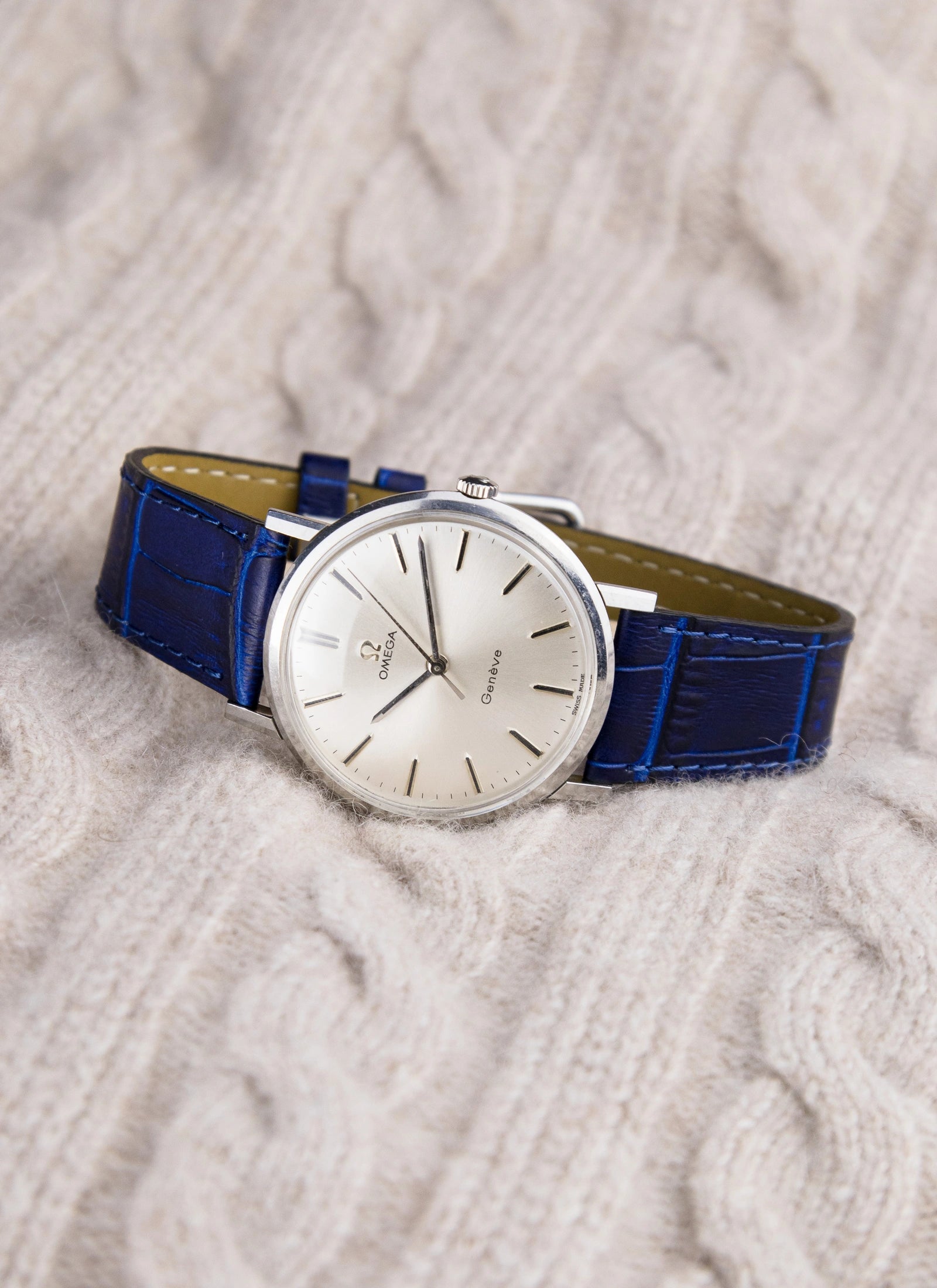 Pasek Skórzany K. Reda 18mm Niebieski Mat Krokodyl (P013)
