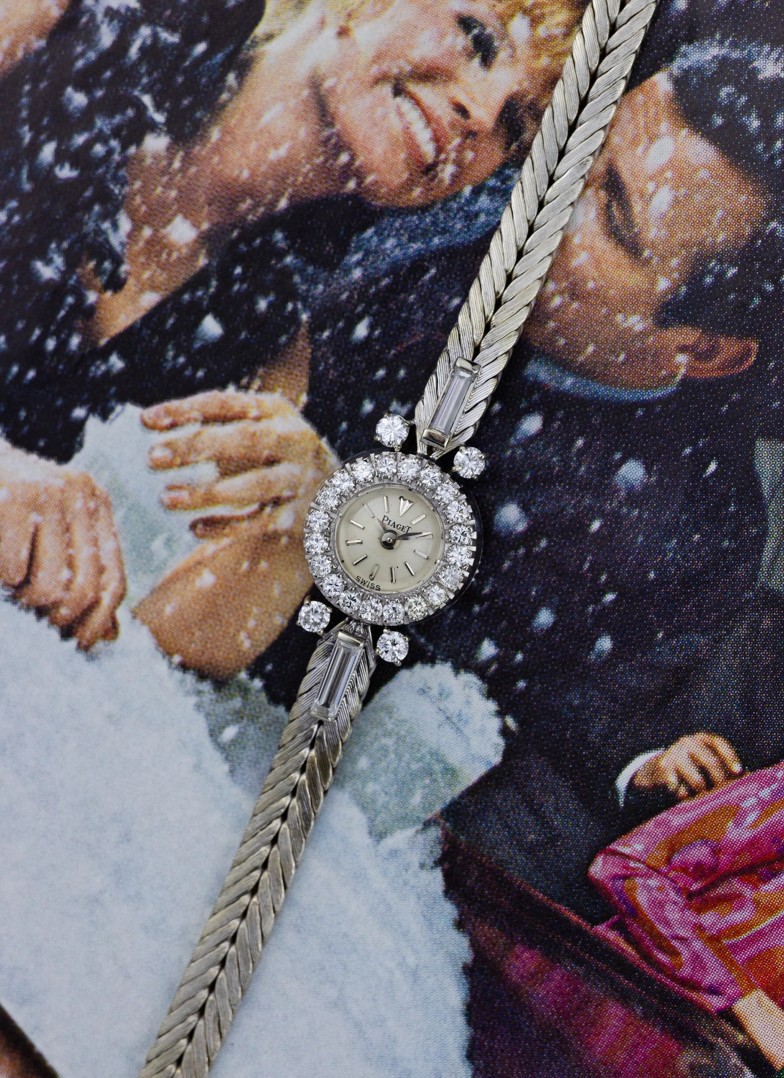 1950s 18K Lady Piaget Cocktail White Gold Diamonds