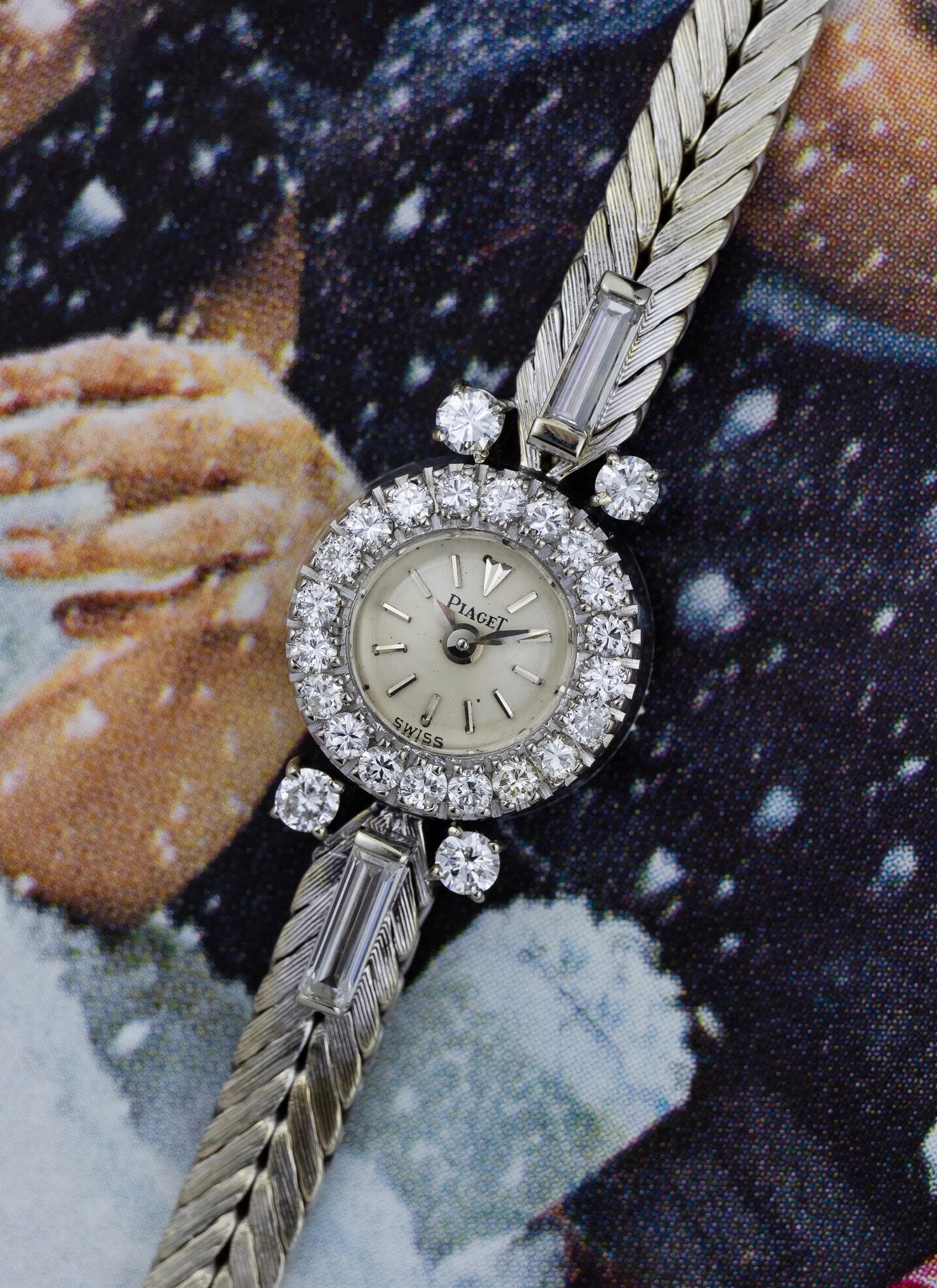 1950s 18K Lady Piaget Cocktail White Gold Diamonds