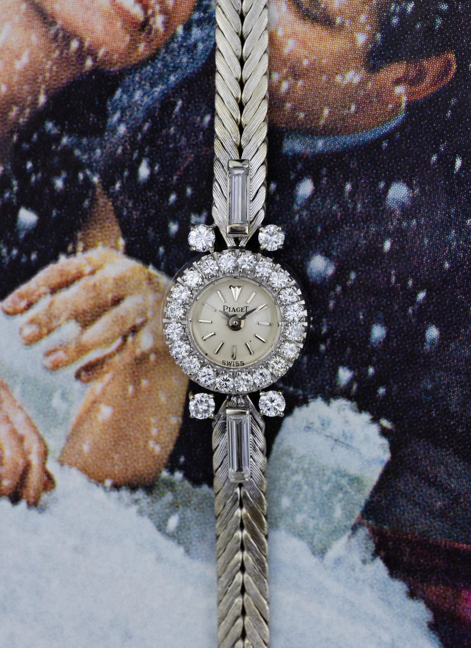 1950s 18K Lady Piaget Cocktail White Gold Diamonds