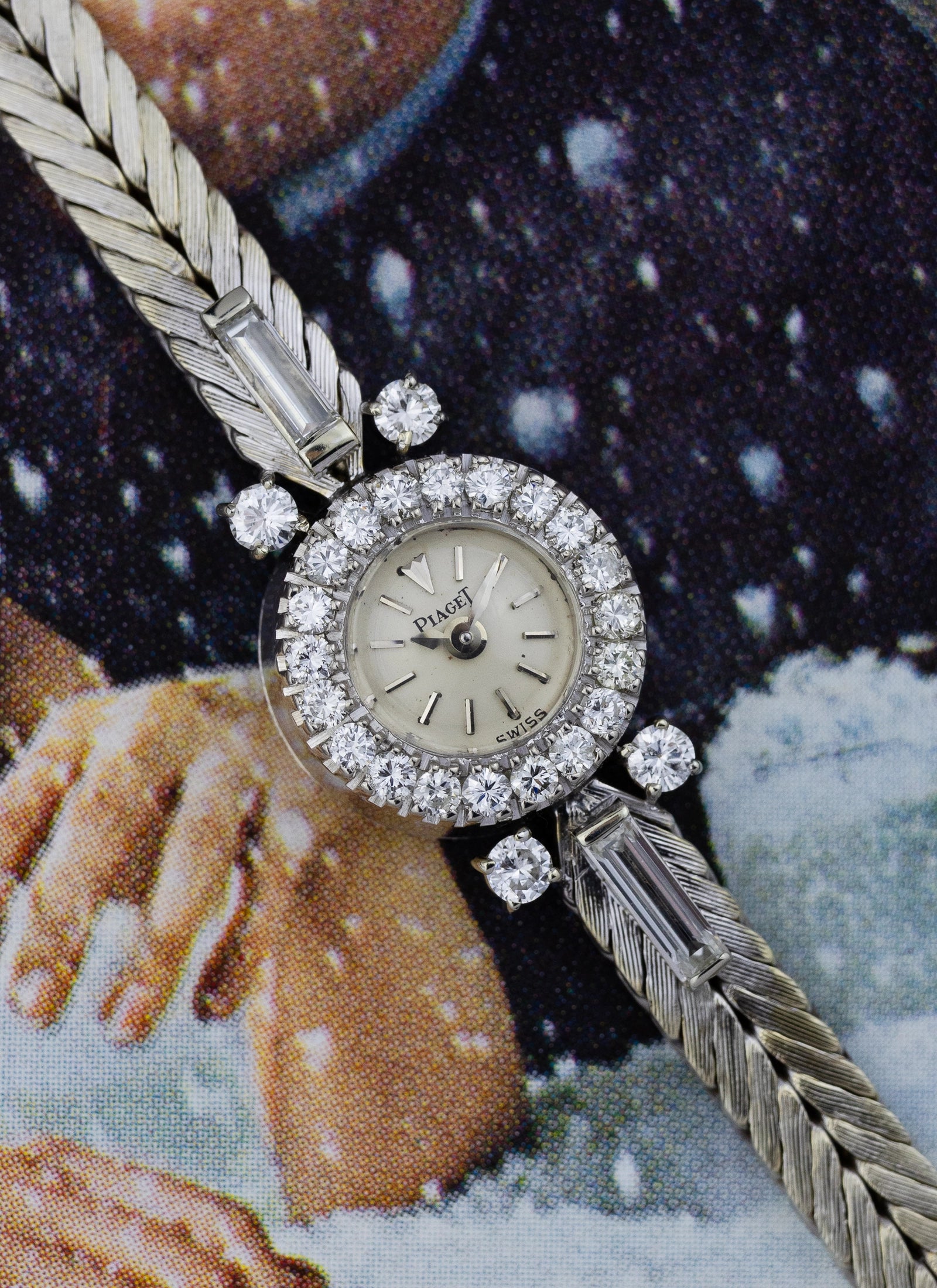 1950s 18K Lady Piaget Cocktail White Gold Diamonds