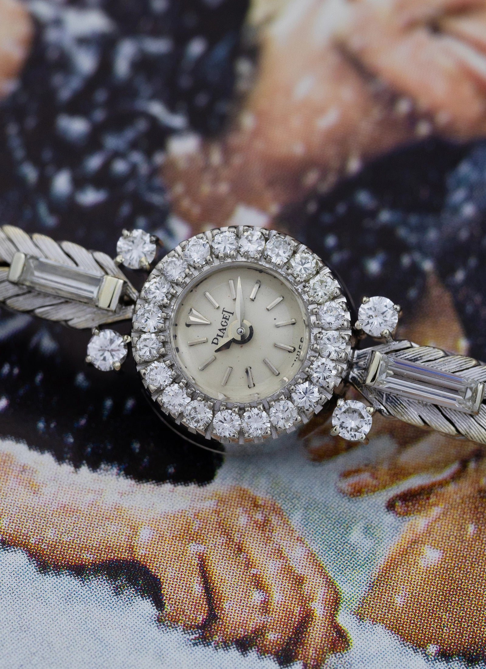 1950s 18K Lady Piaget Cocktail White Gold Diamonds