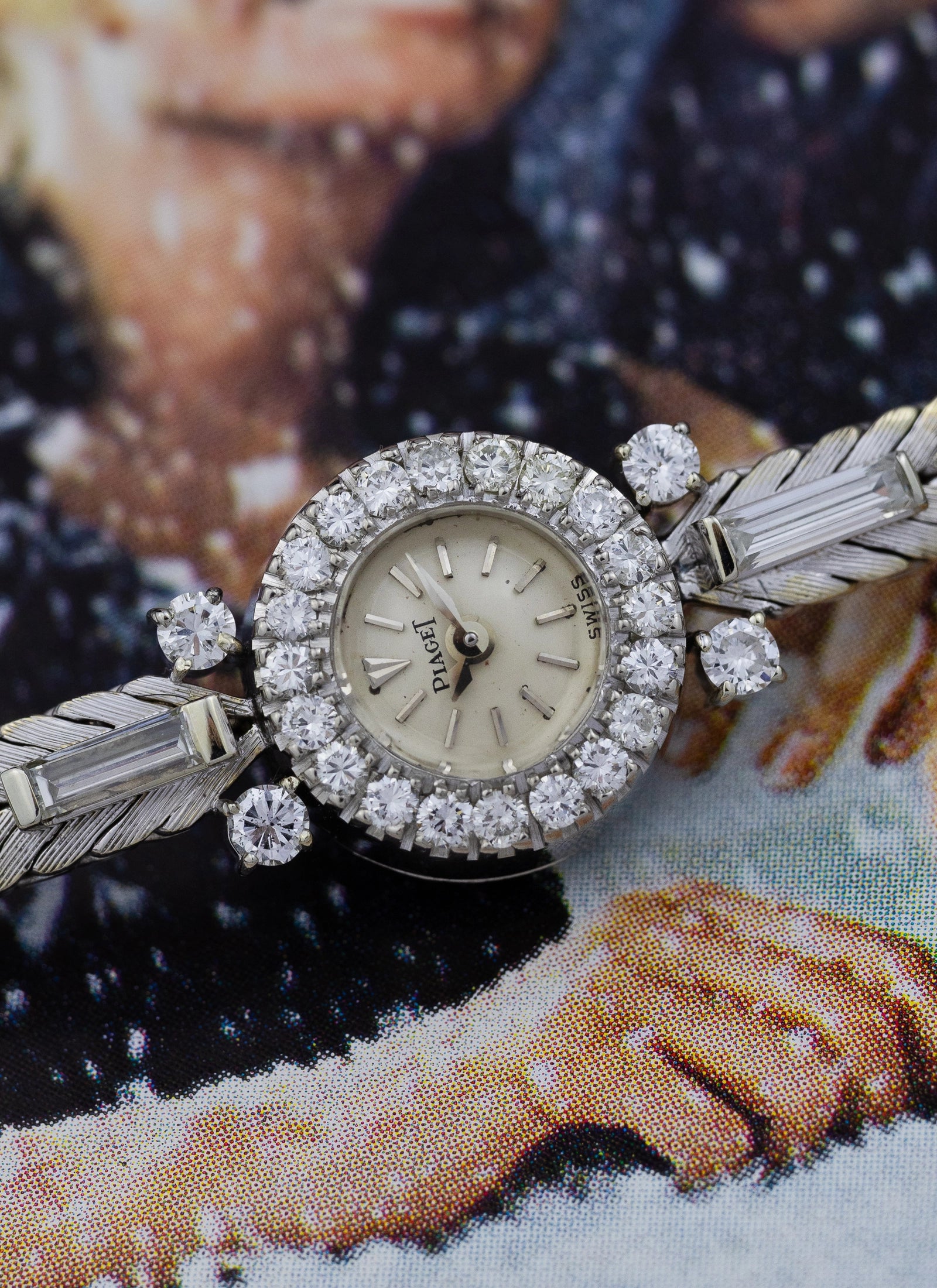 1950s 18K Lady Piaget Cocktail White Gold Diamonds