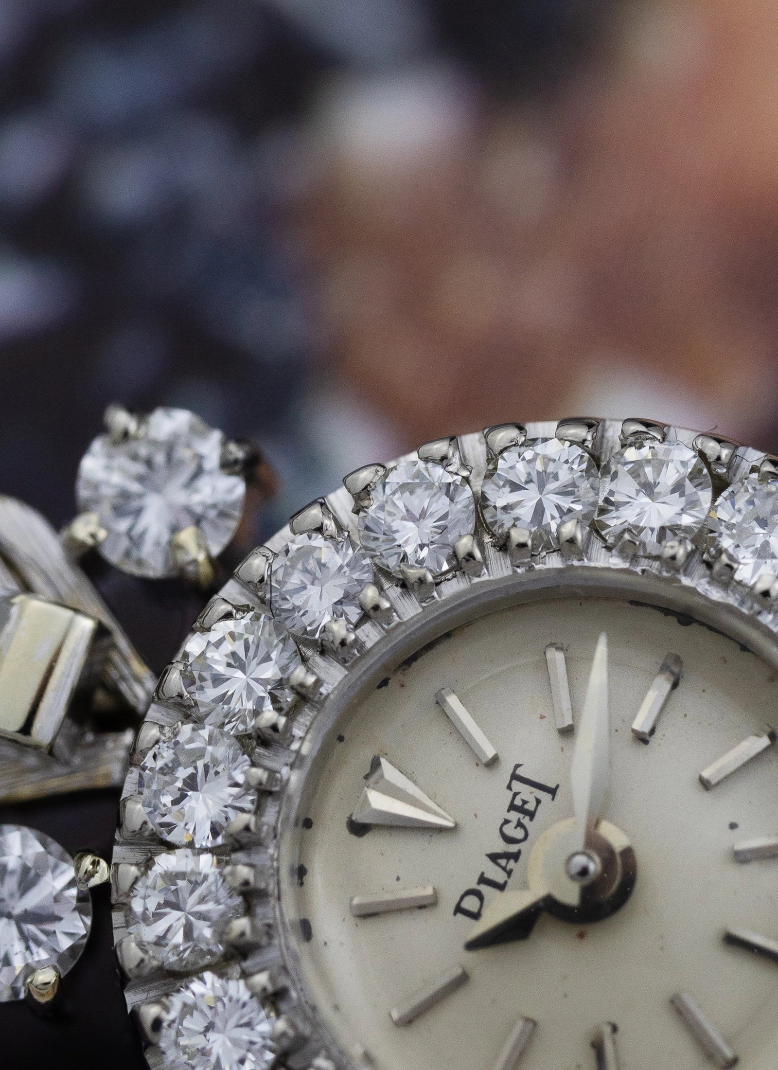 1950s 18K Lady Piaget Cocktail White Gold Diamonds