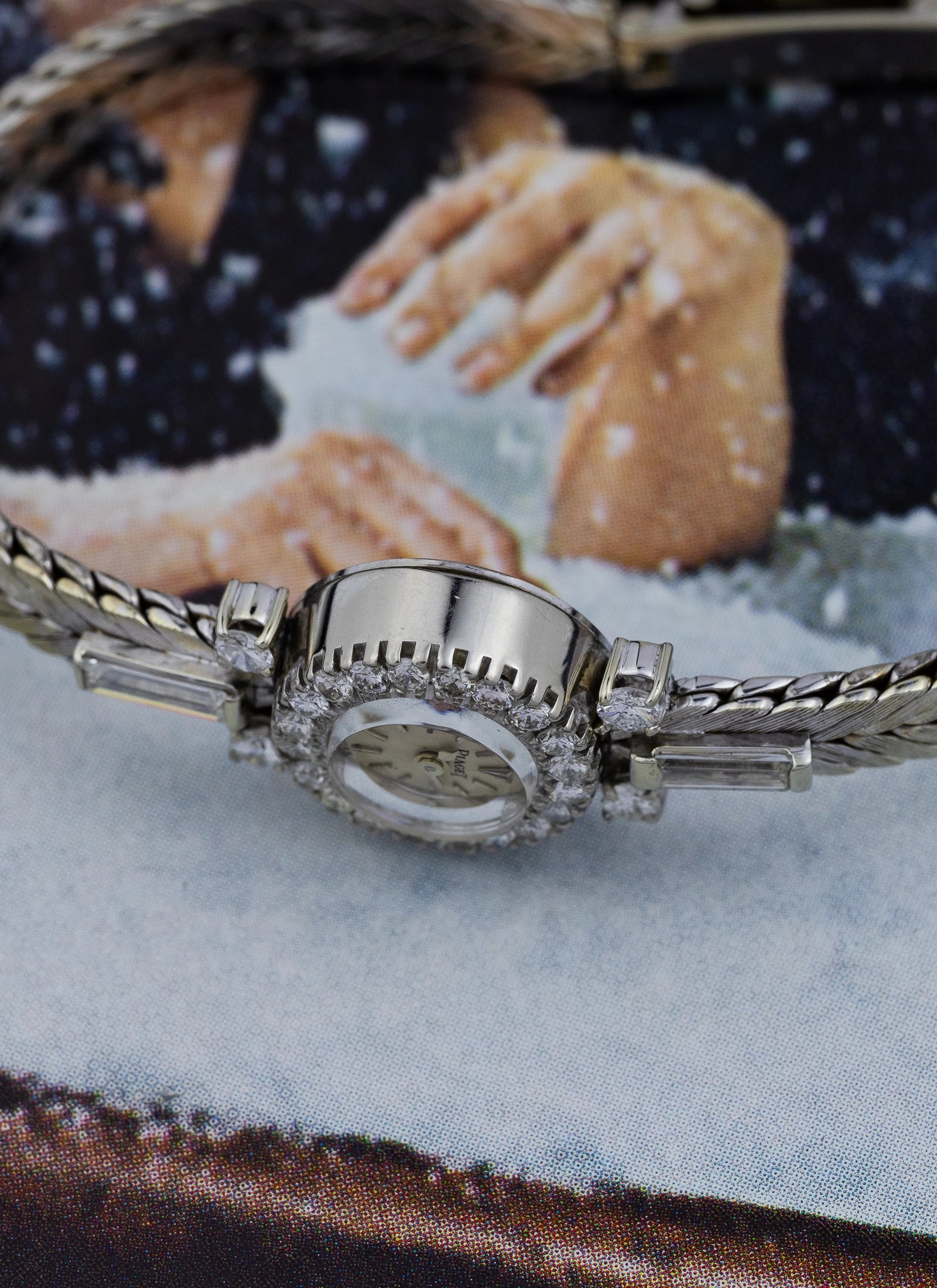 1950s 18K Lady Piaget Cocktail White Gold Diamonds