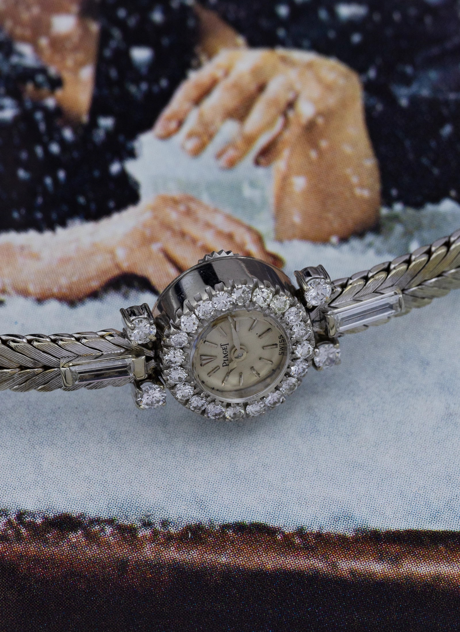 1950s 18K Lady Piaget Cocktail White Gold Diamonds
