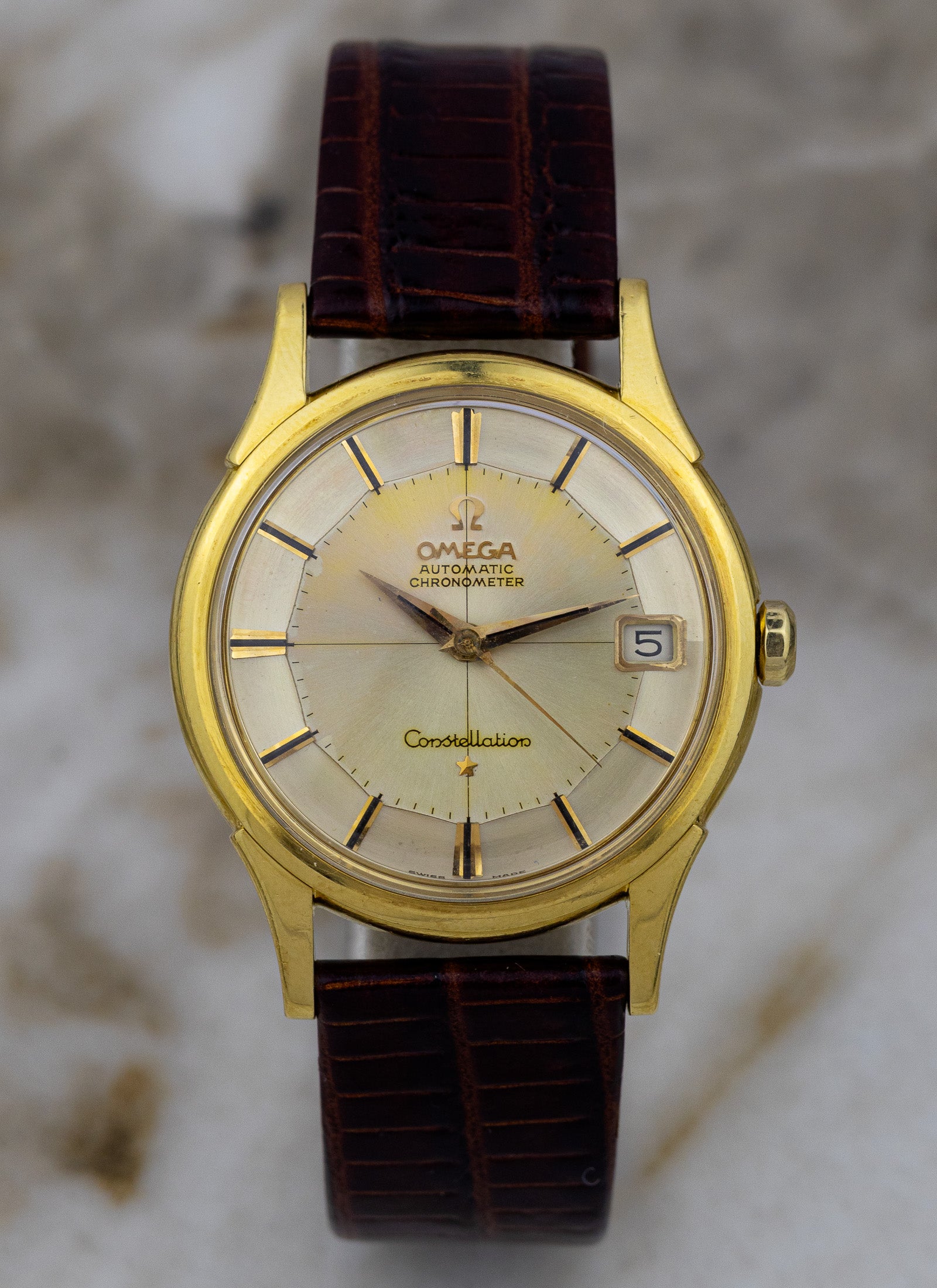 1961 18K Omega Constellation Pie Pan 14393 cal. 561 Serviced in