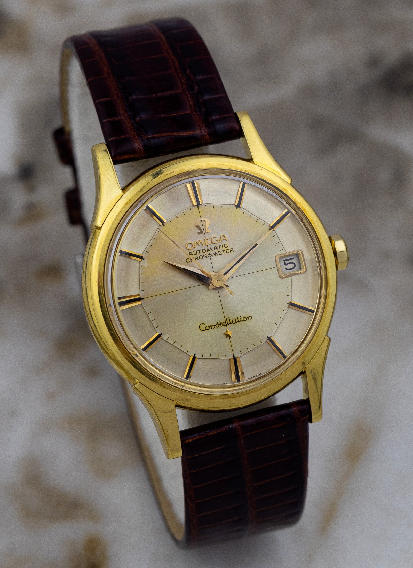 1961 18K Omega Constellation Pie Pan 14393 cal. 561 Serviced in
