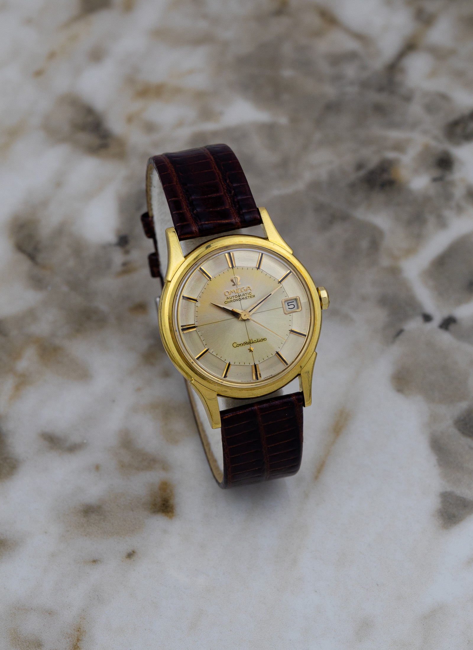 1961 18K Omega Constellation Pie Pan 14393 cal. 561 Serviced in