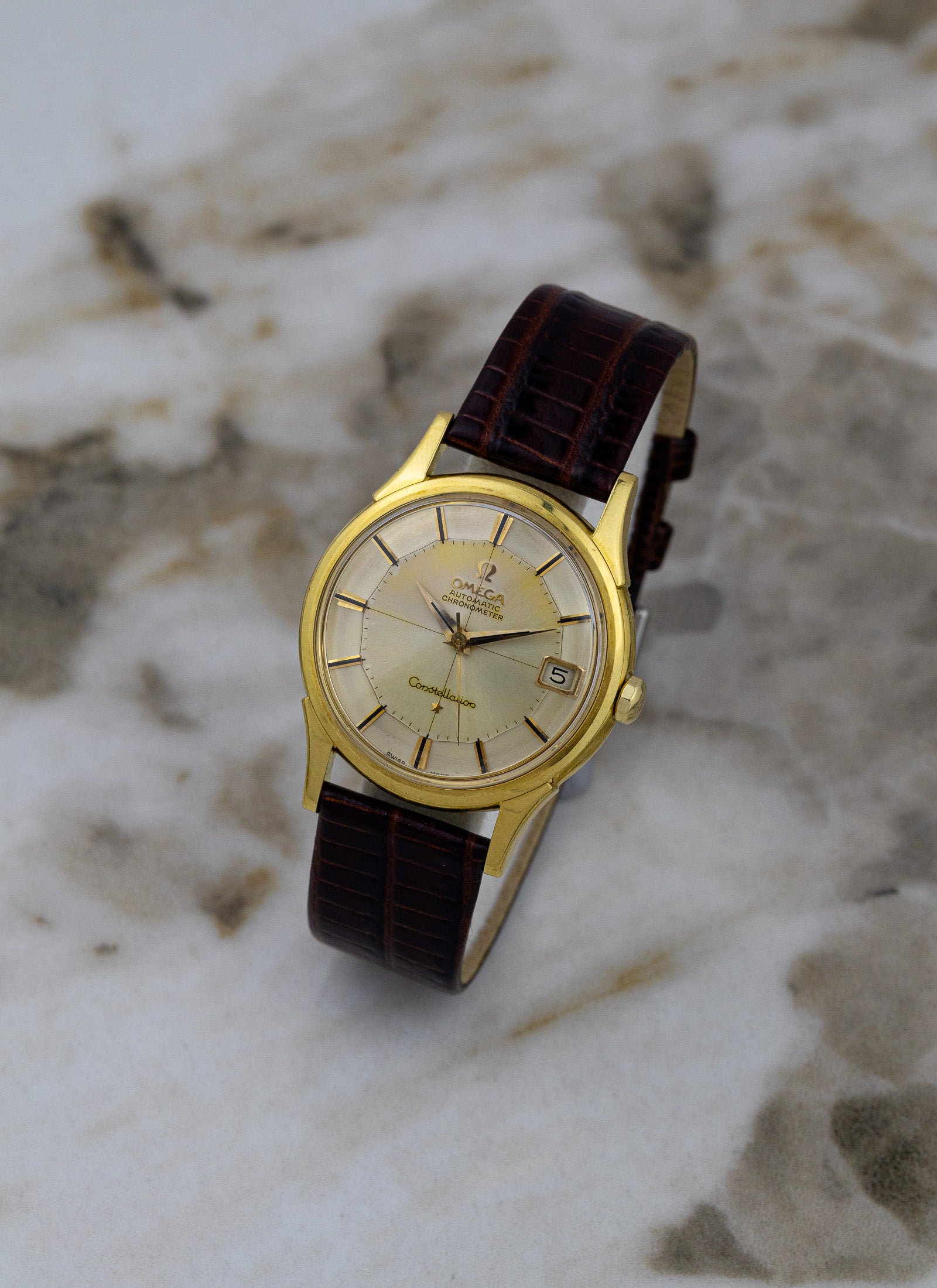 1961 18K Omega Constellation Pie Pan 14393 cal. 561 Serviced in