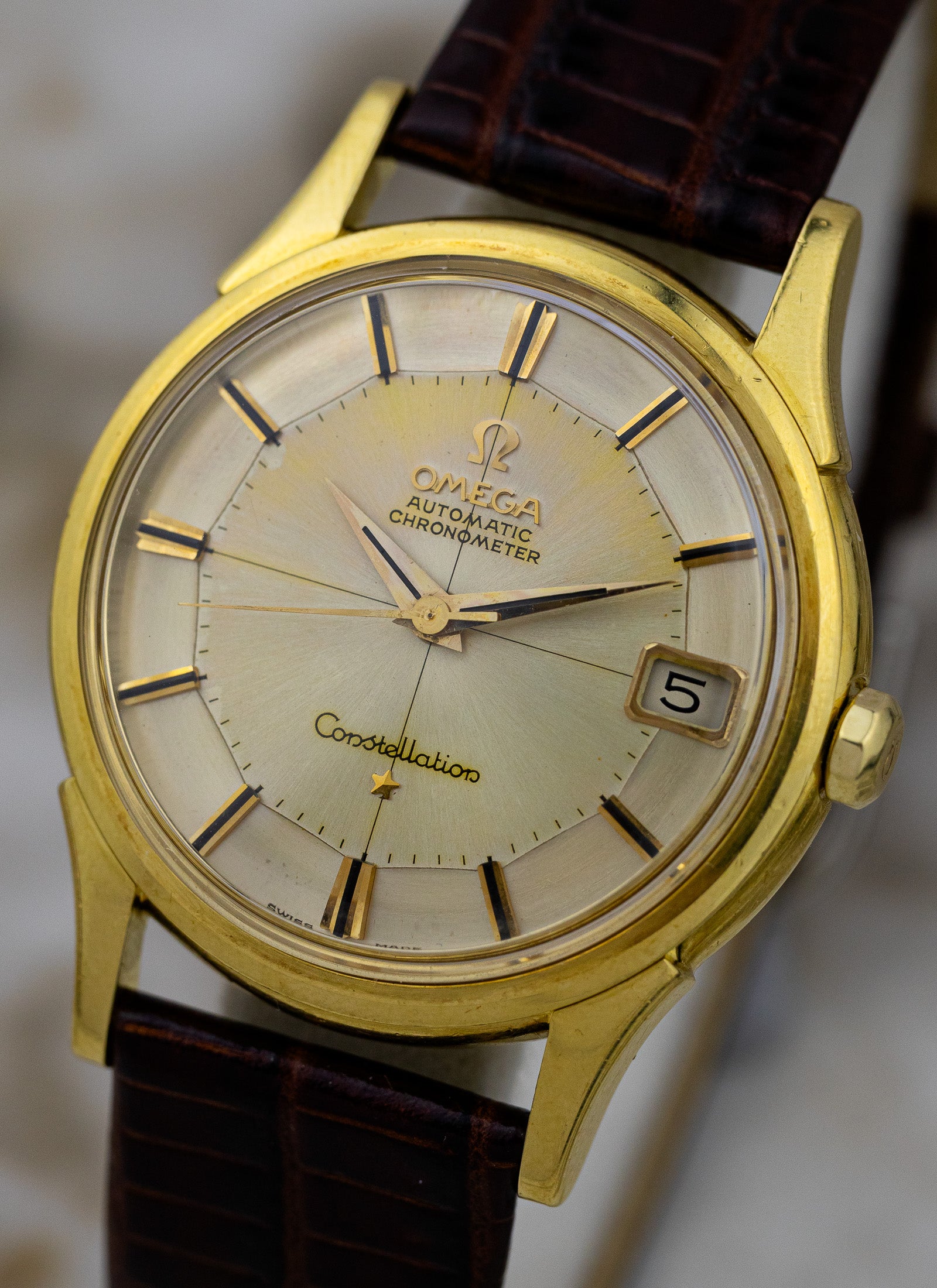 1961 18K Omega Constellation Pie Pan 14393 cal. 561 Serviced in