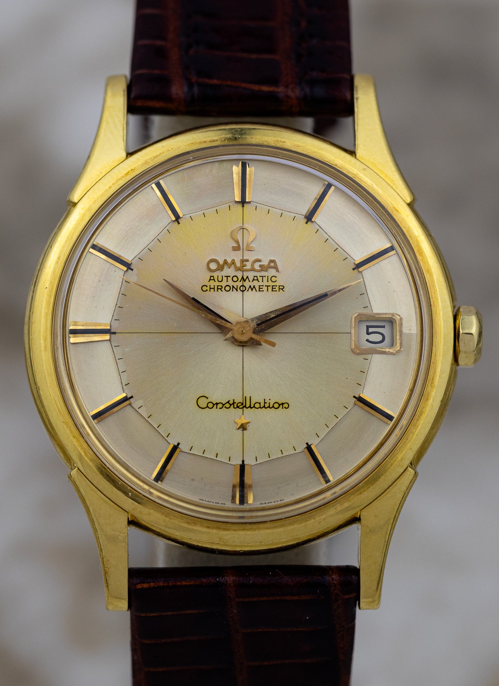 1961 18K Omega Constellation Pie Pan 14393 cal. 561 Serviced in