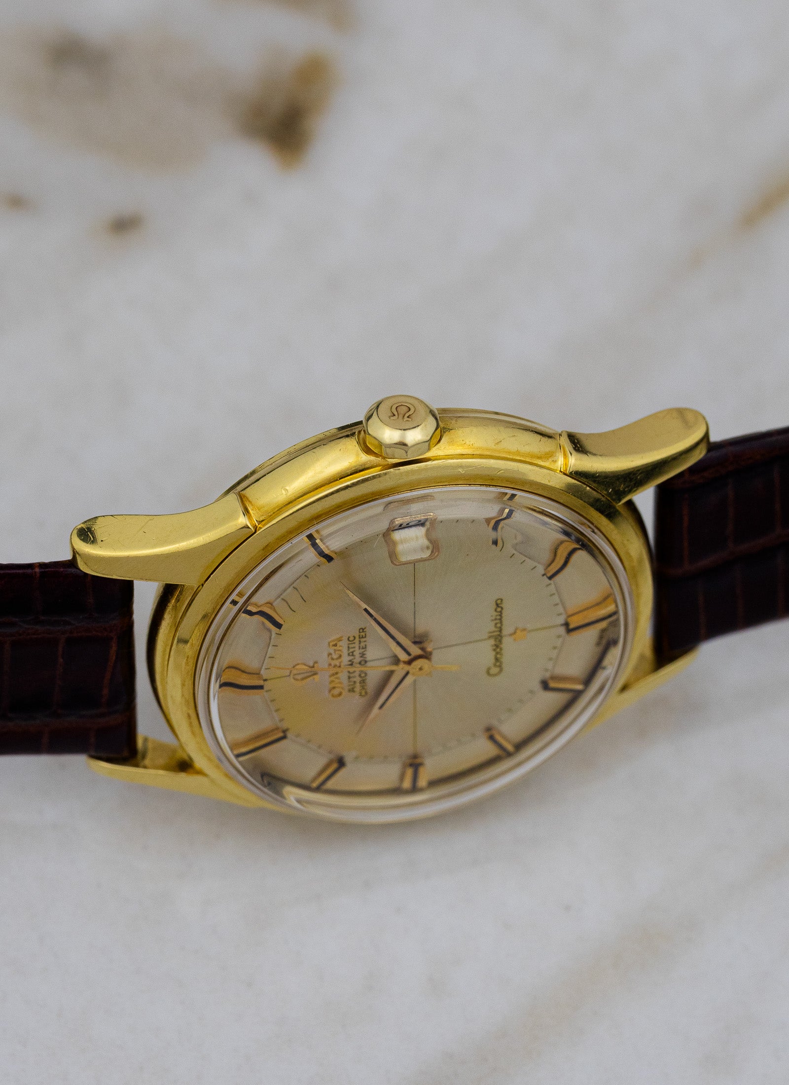1961 18K Omega Constellation Pie Pan 14393 cal. 561 Serviced in