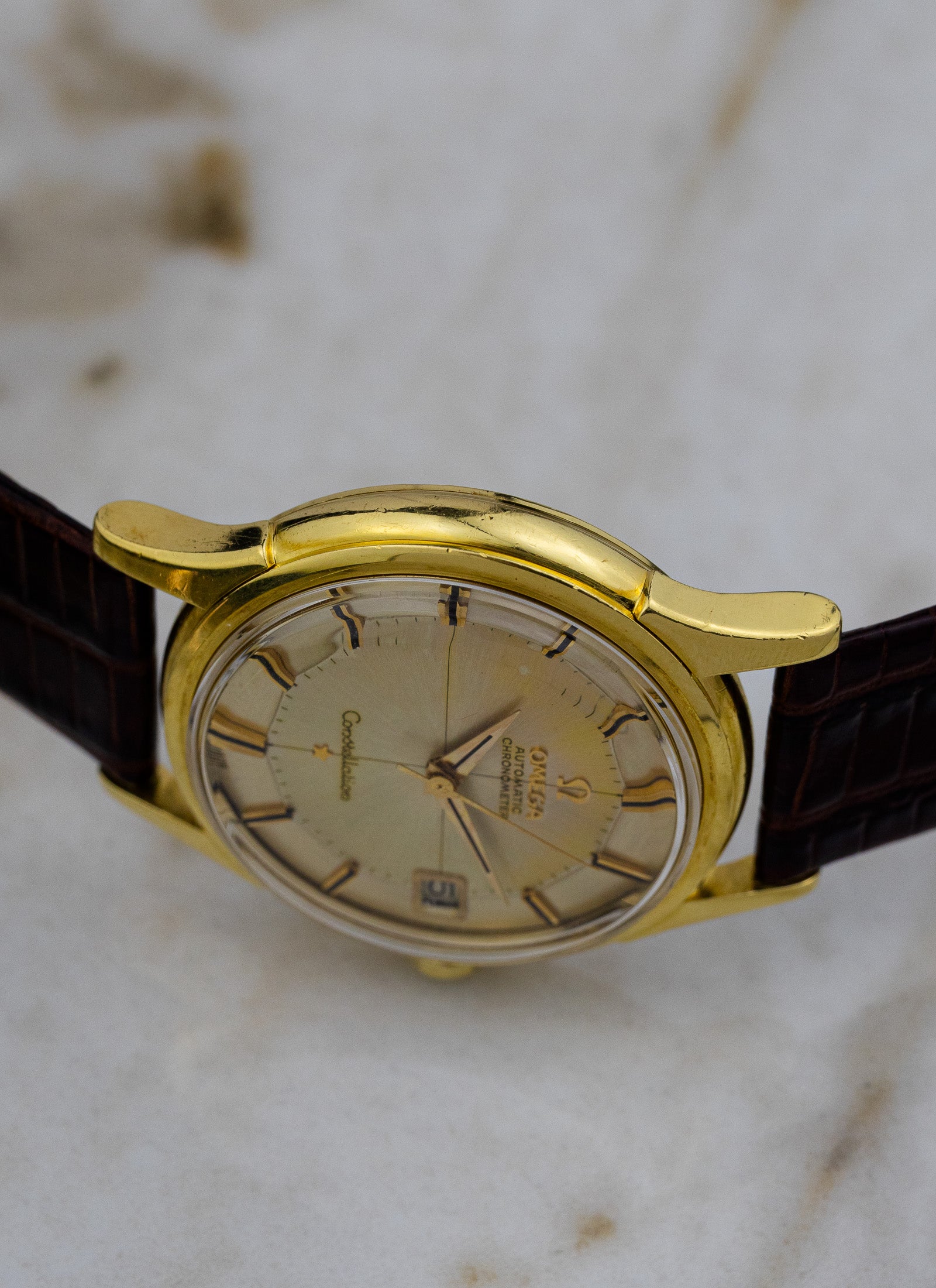 1961 18K Omega Constellation Pie Pan 14393 cal. 561 Serviced in