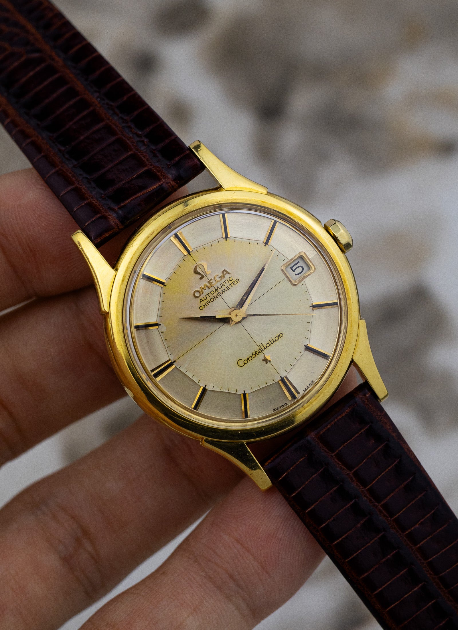 1961 18K Omega Constellation Pie Pan 14393 cal. 561 Serviced in