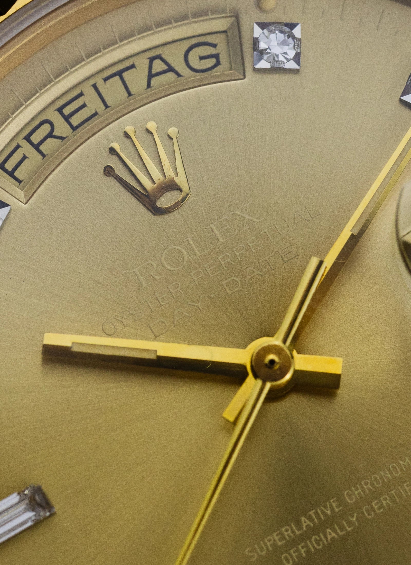 1979 18K Rolex Day-Date Havana Ghost Diamond Dial 18038 Box & Papers