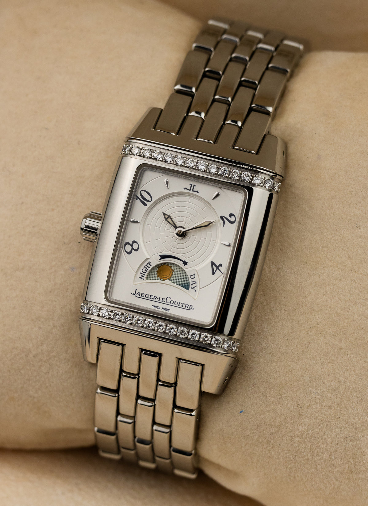 2004 Jaeger LeCoutre Reverso Gran Sport Diamond Bezel 296.8.74 Full Set