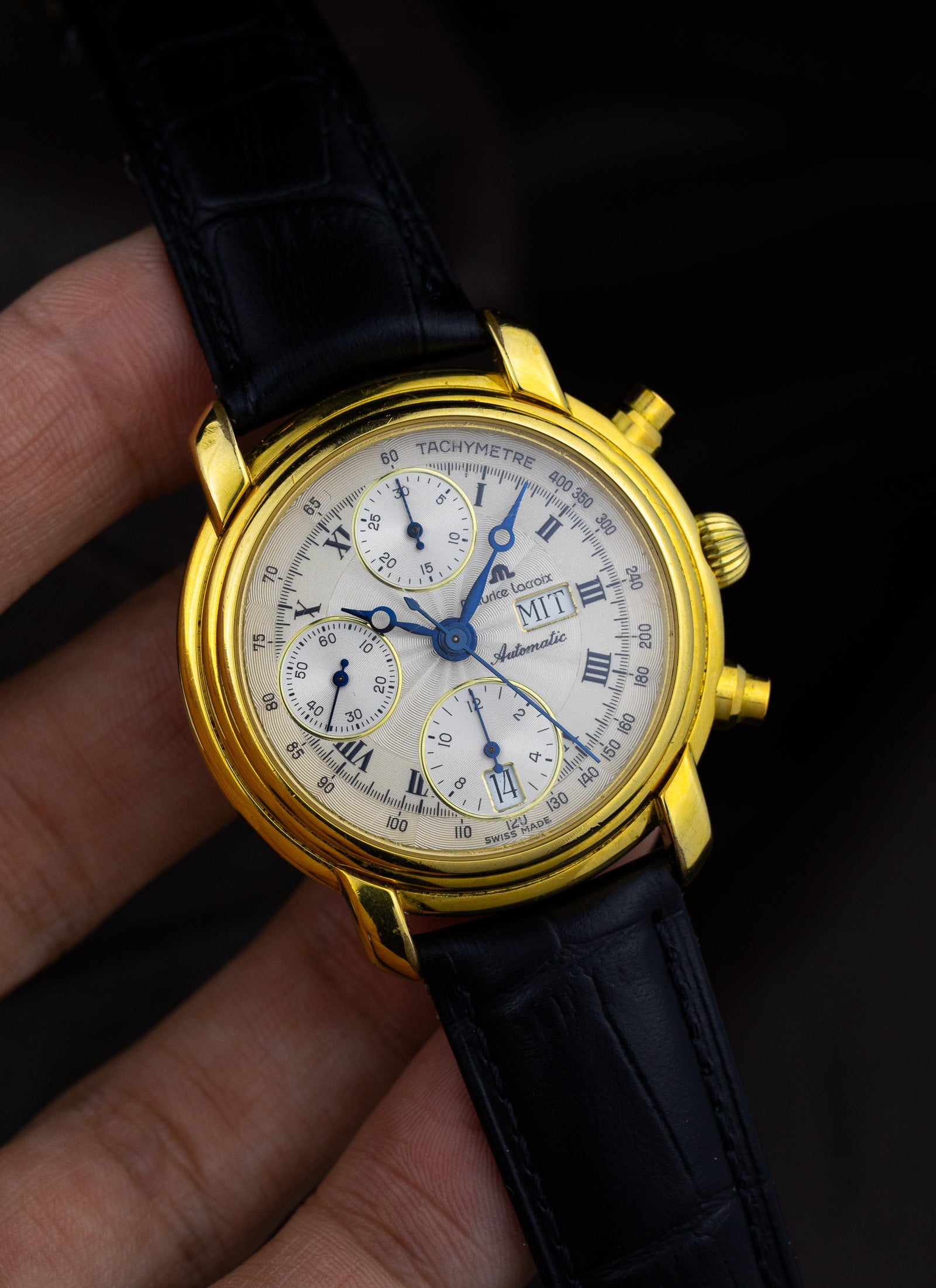 1990s Maurice Lacroix Chronograph Day Date 39353