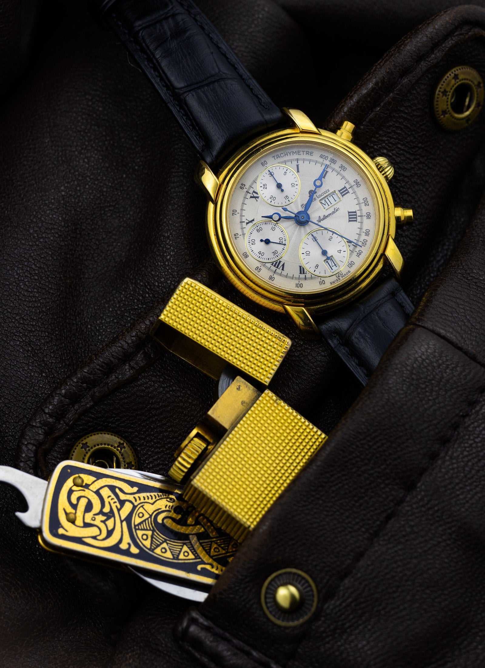 1990s Maurice Lacroix Chronograph Day Date 39353