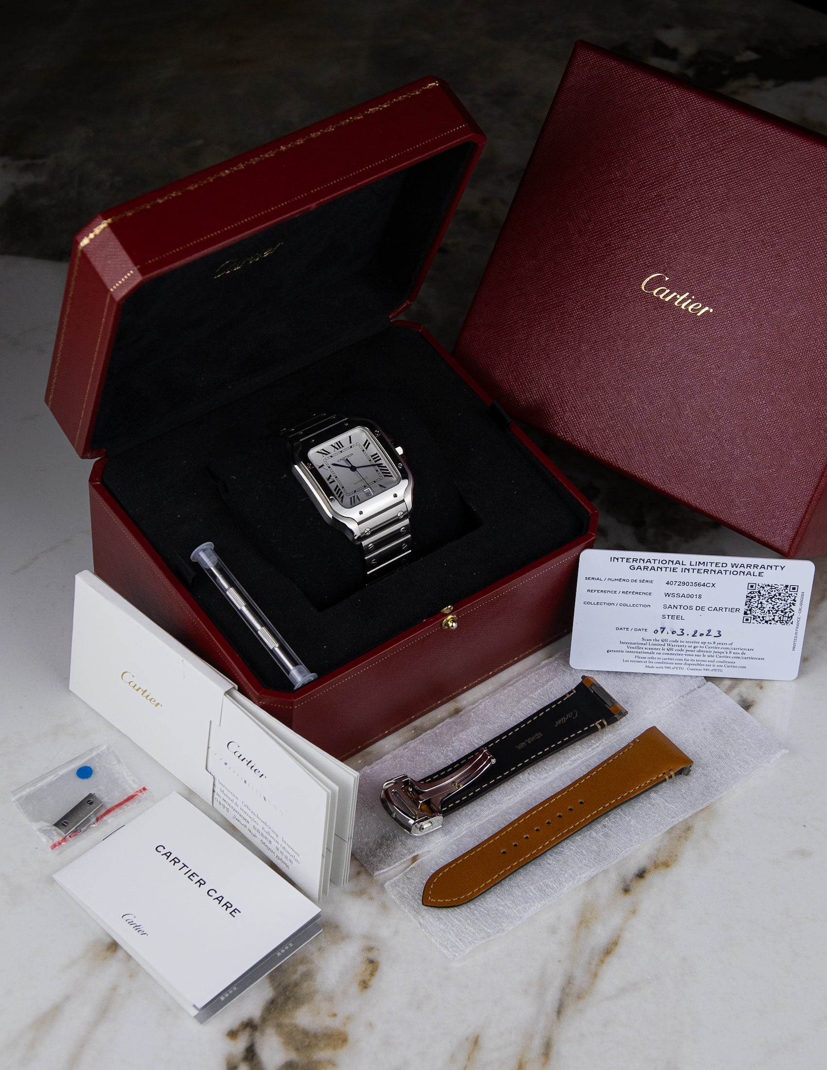 2023 Cartier Santos Large WSSA0018 Full Set