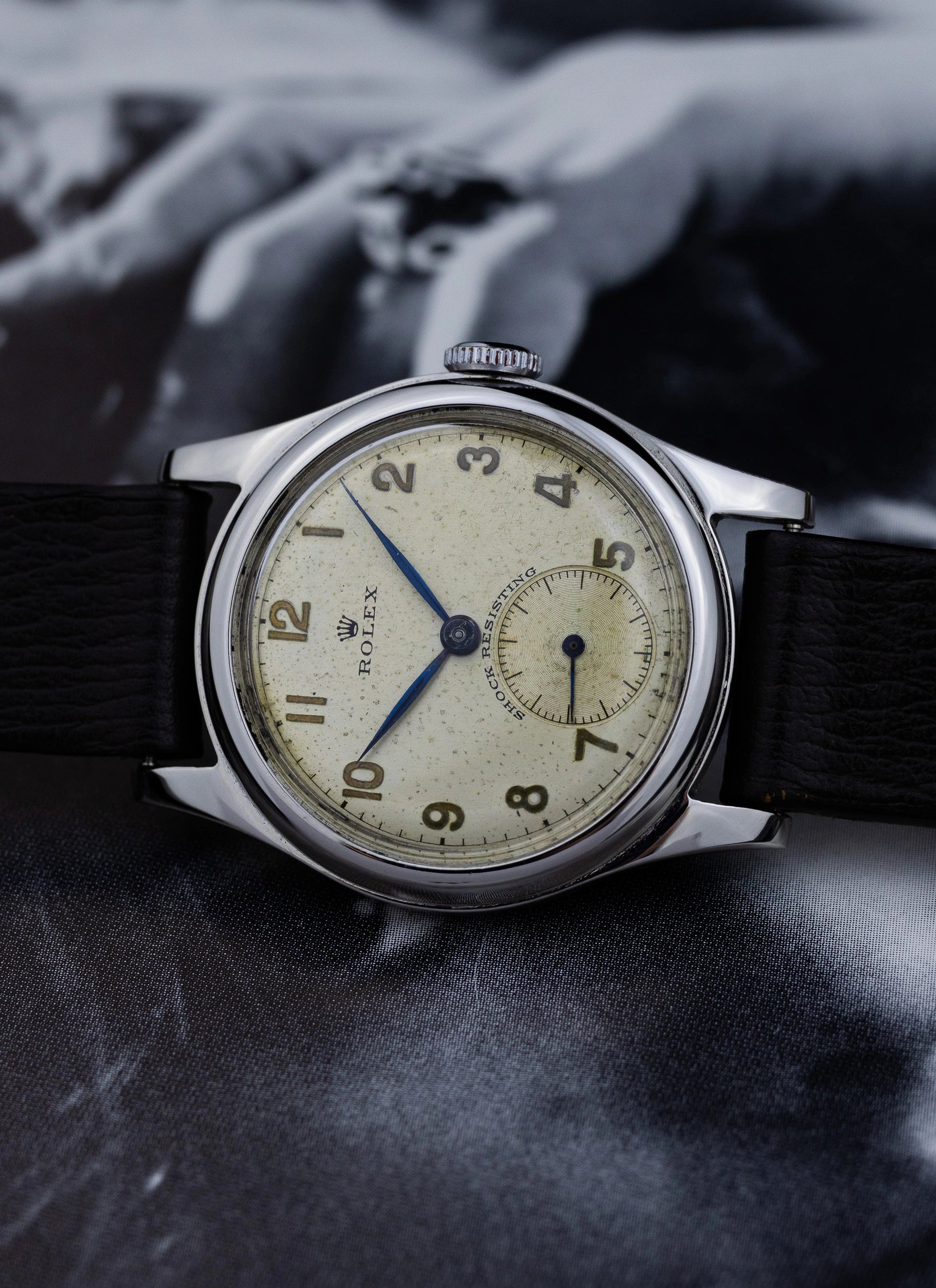 1940s Rolex Shock Resisting 3835 Serviced
