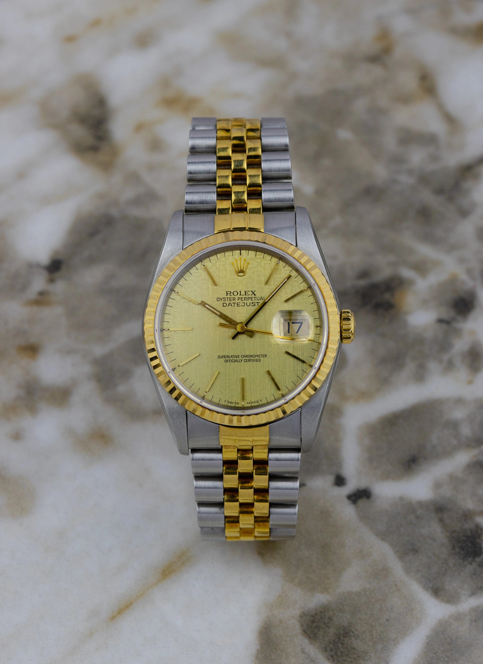 1990 Rolex Datejust Anniversary Dial 16233 Box