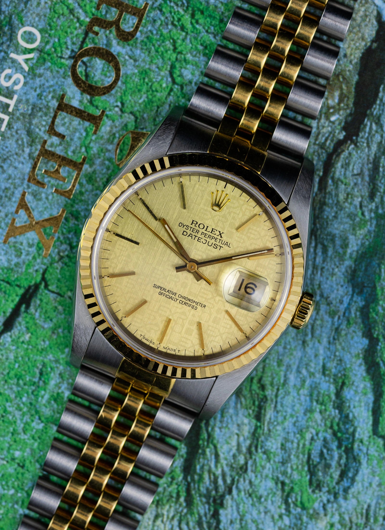 1990 Rolex Datejust Anniversary Dial 16233 Box