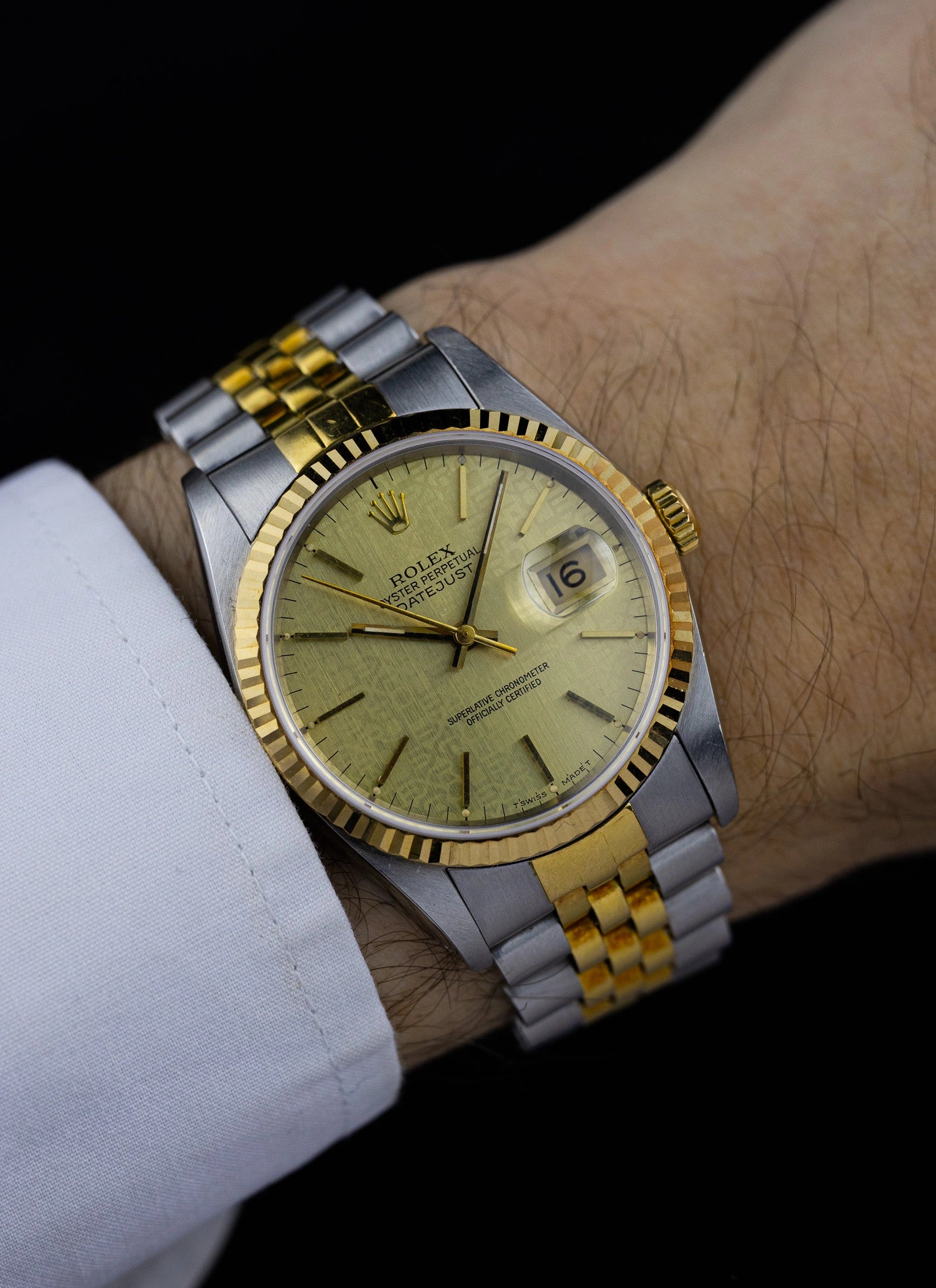 1990 Rolex Datejust Anniversary Dial 16233 Box
