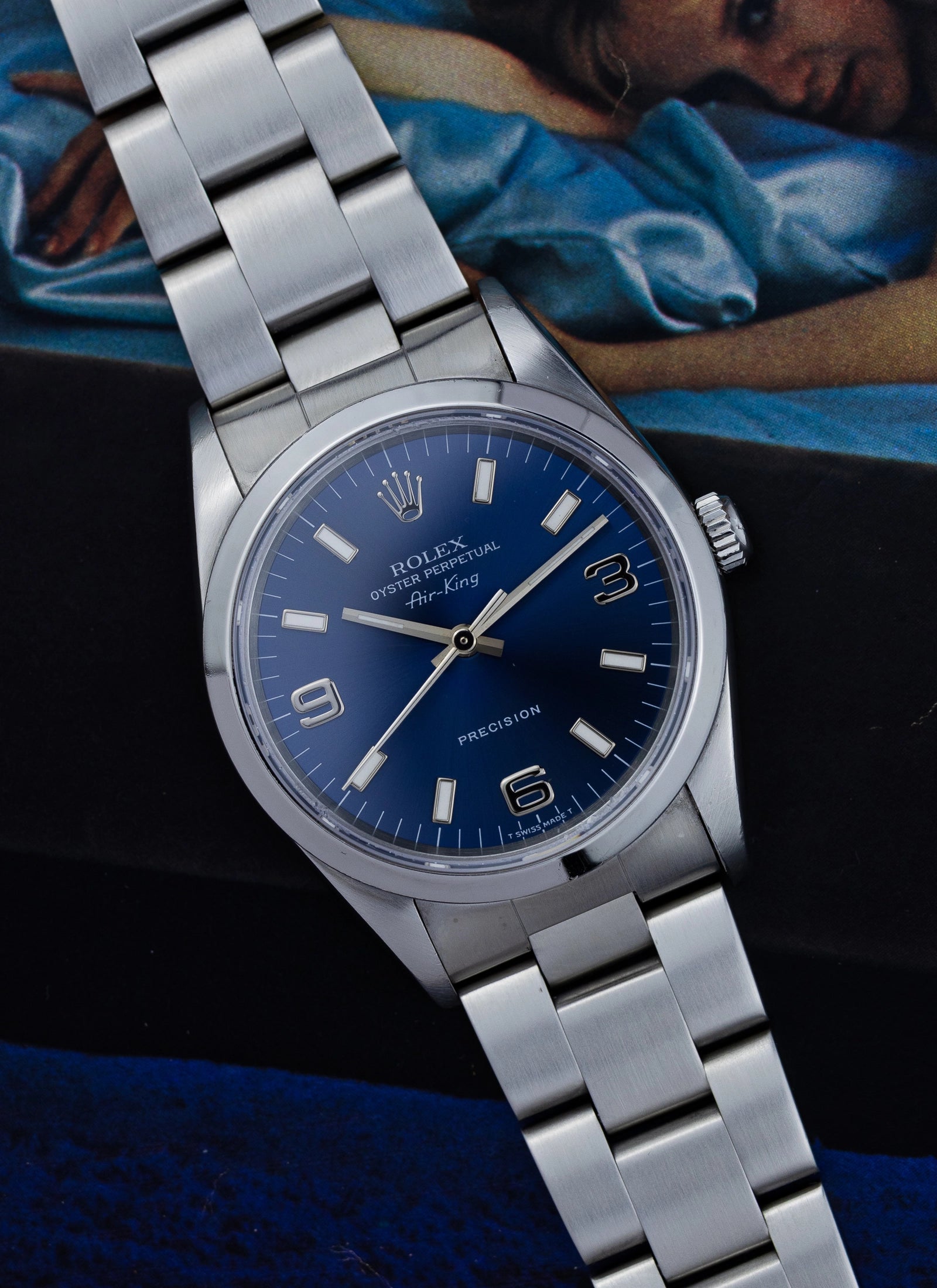 1996 Rolex Oyster Perpetual Air-King Blue Dial 14000 Box