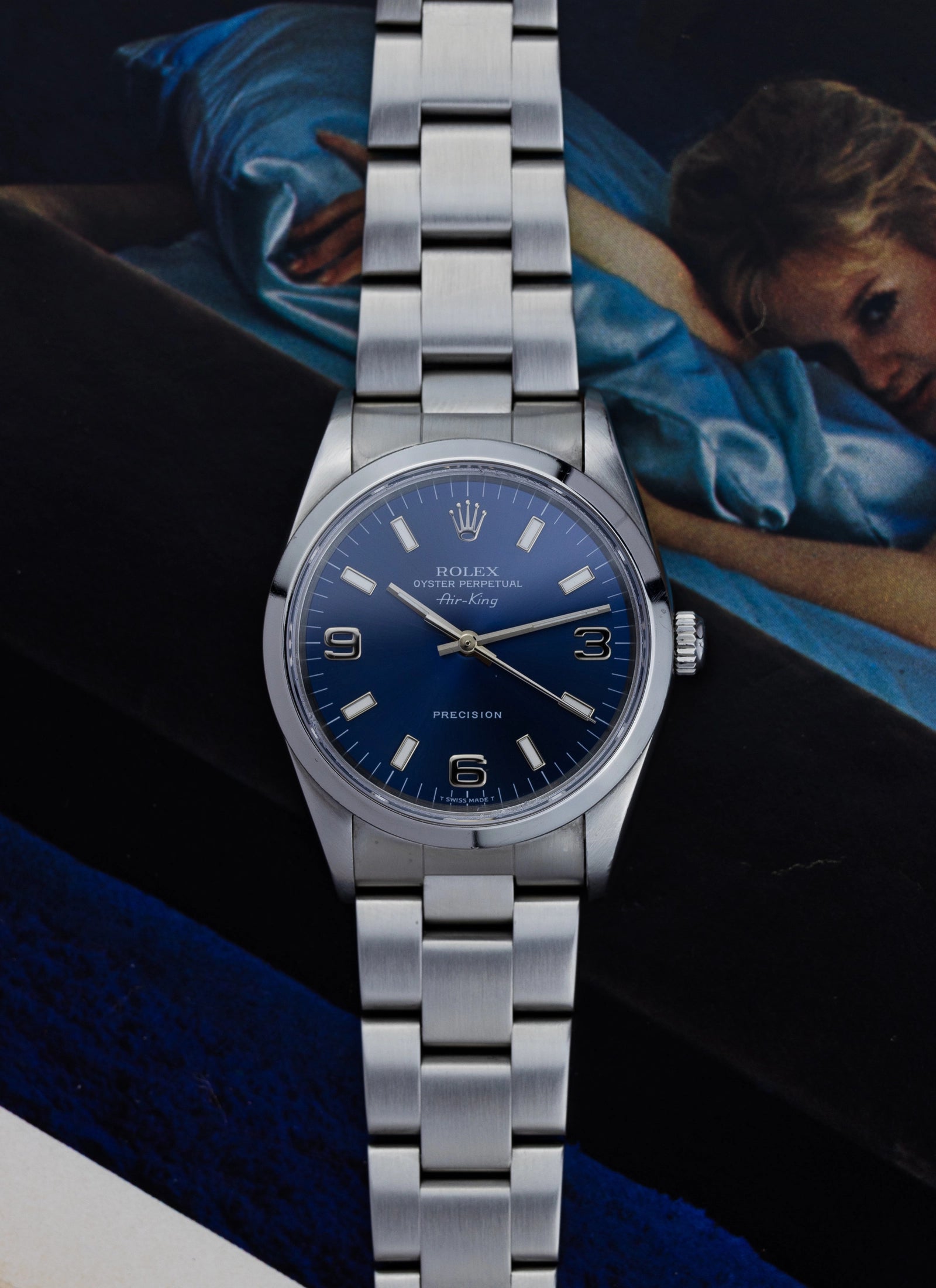 1996 Rolex Oyster Perpetual Air-King Blue Dial 14000 Box
