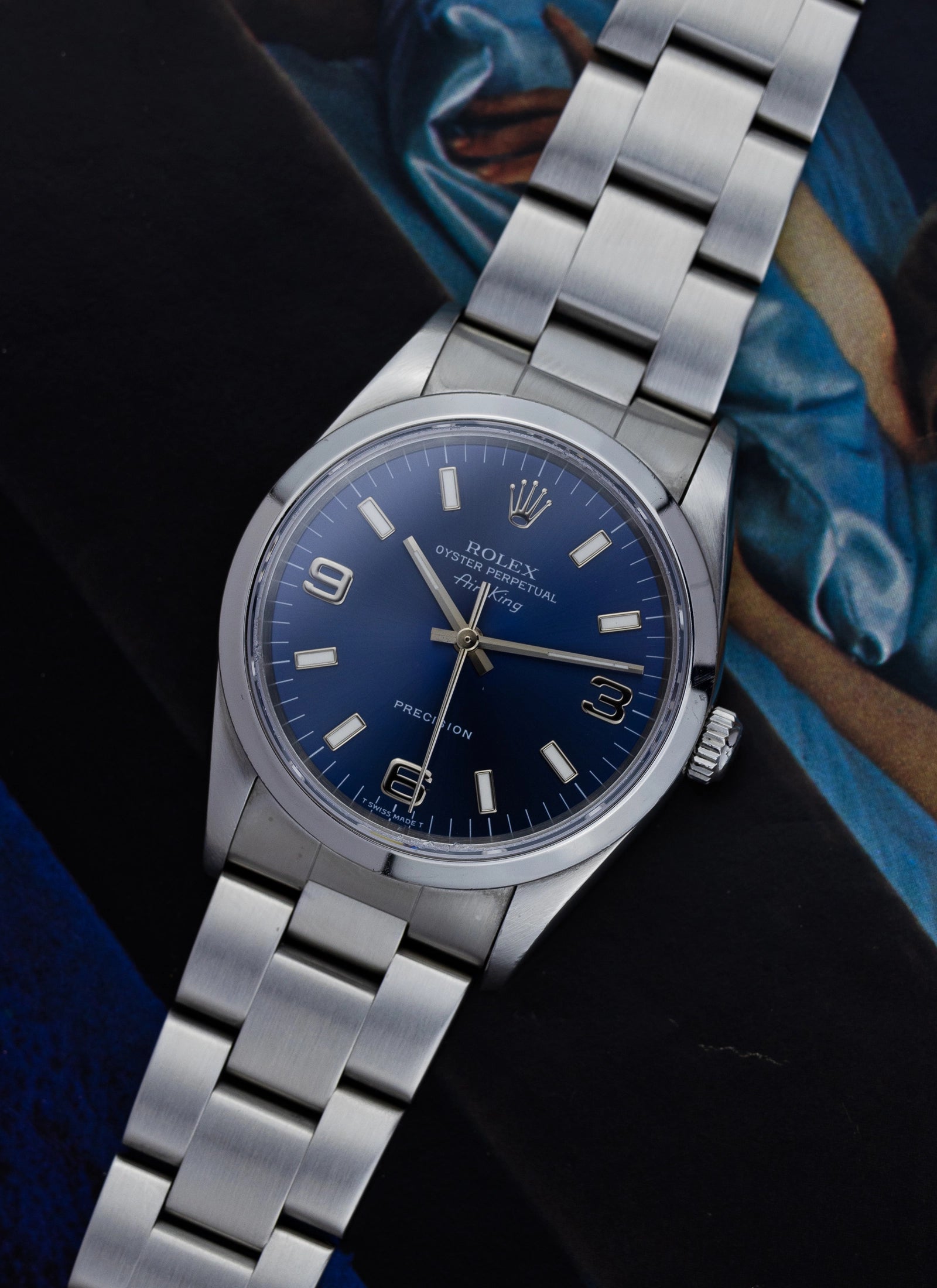 1996 Rolex Oyster Perpetual Air-King Blue Dial 14000 Box