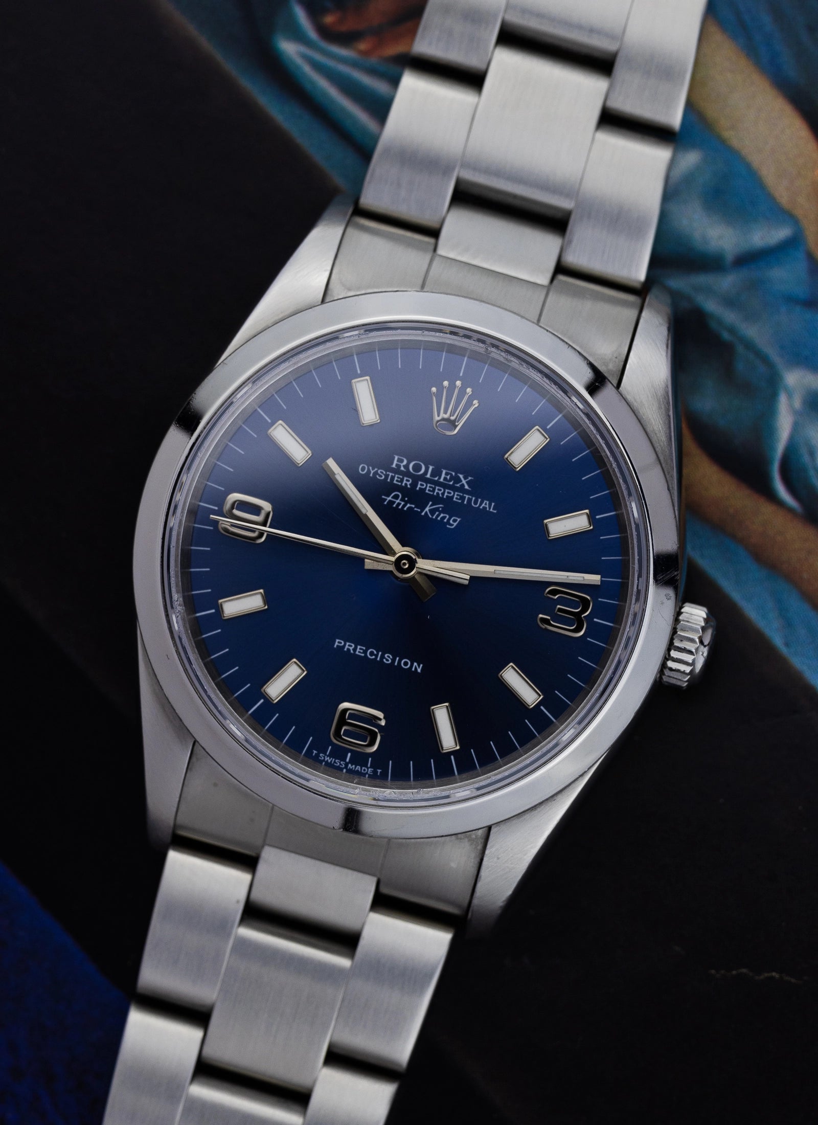 1996 Rolex Oyster Perpetual Air-King Blue Dial 14000 Box