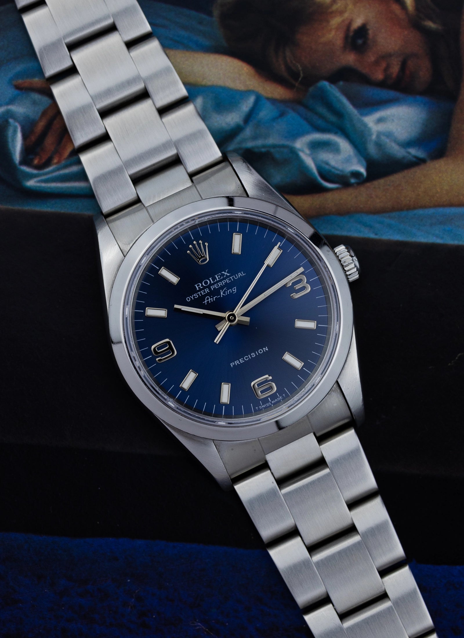 1996 Rolex Oyster Perpetual Air-King Blue Dial 14000 Box
