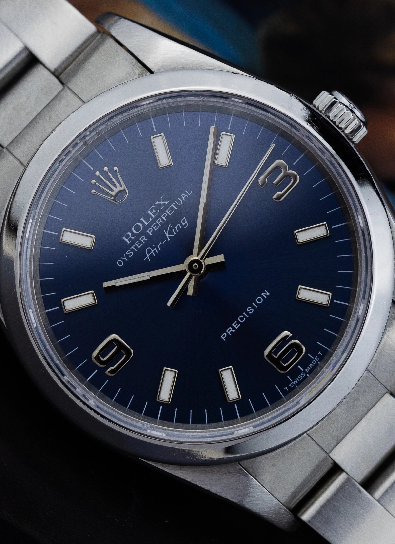 1996 Rolex Oyster Perpetual Air-King Blue Dial 14000 Box