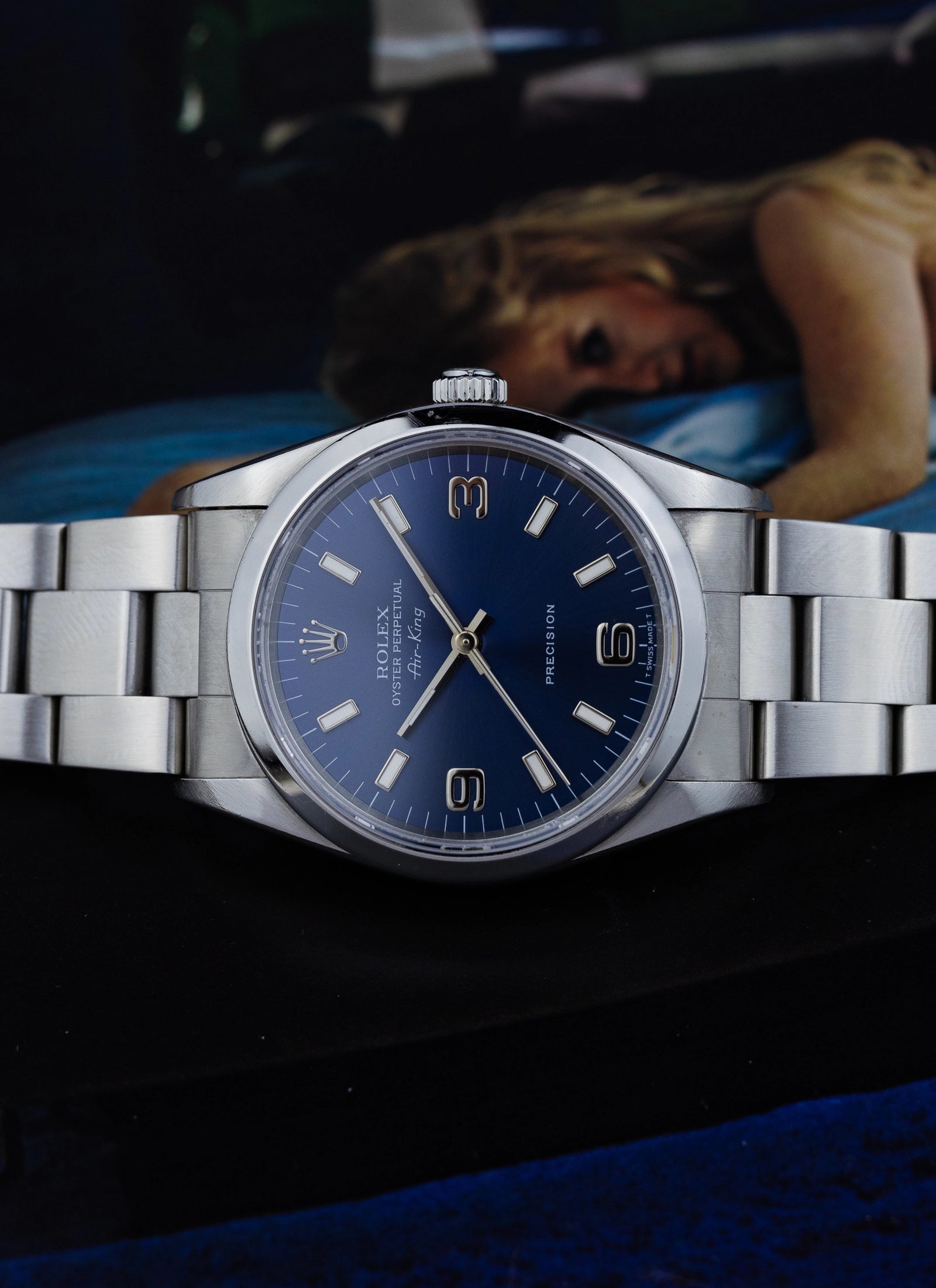 1996 Rolex Oyster Perpetual Air-King Blue Dial 14000 Box
