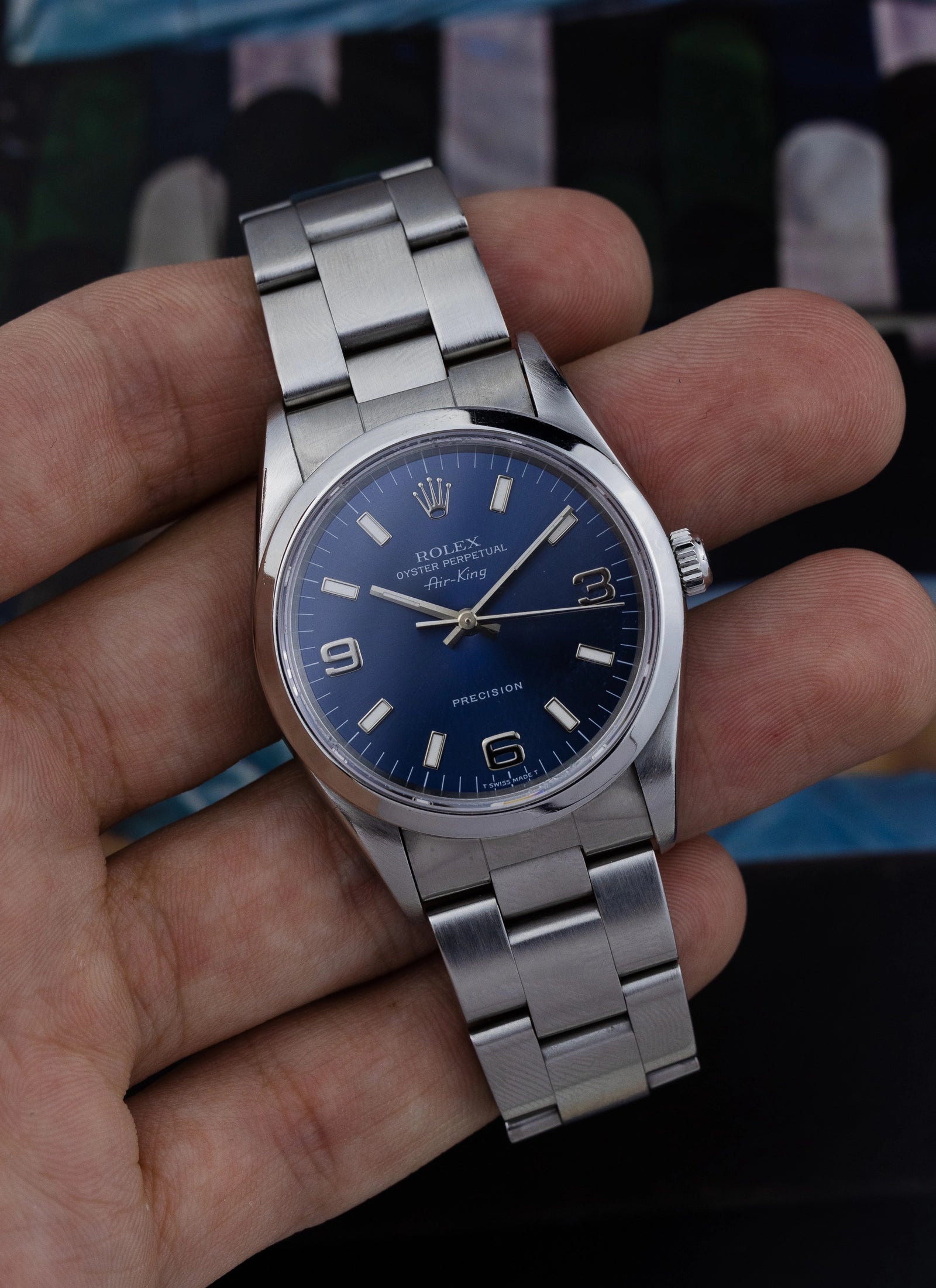 1996 Rolex Oyster Perpetual Air-King Blue Dial 14000 Box